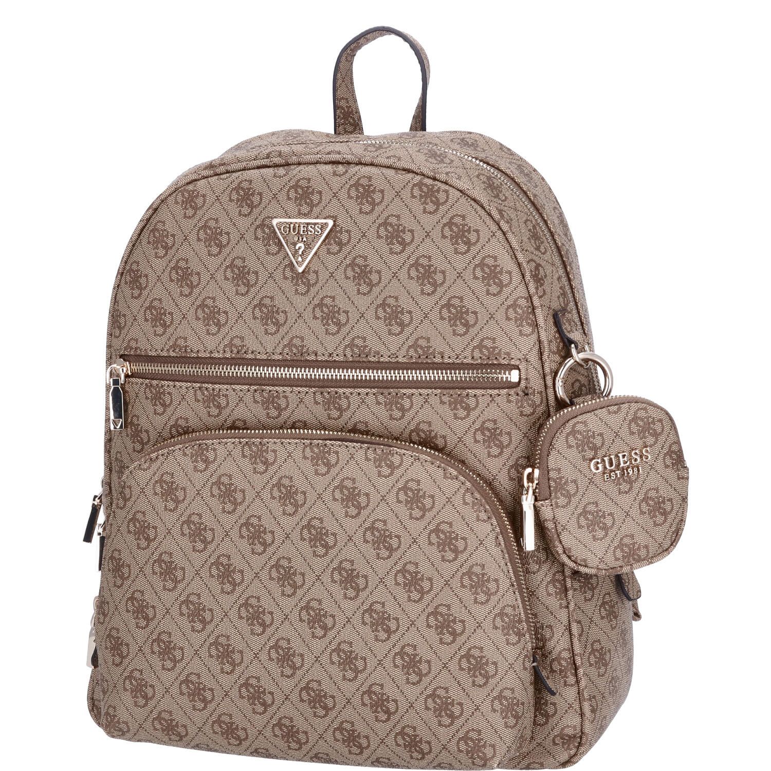 GUESS Damen Rucksack Power Play Latte Logo Abbildung 1