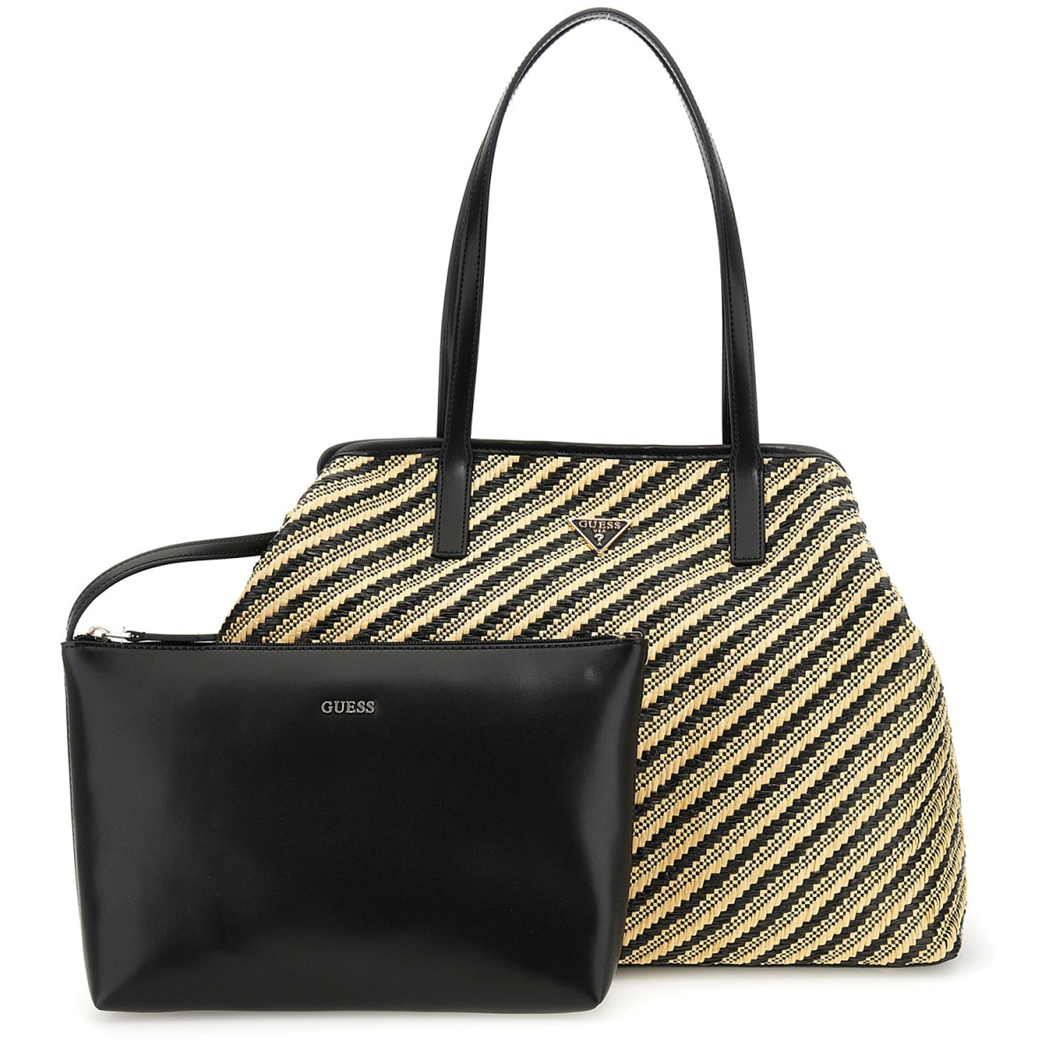 GUESS Shopper Handtasche Vikky II Large natural/black