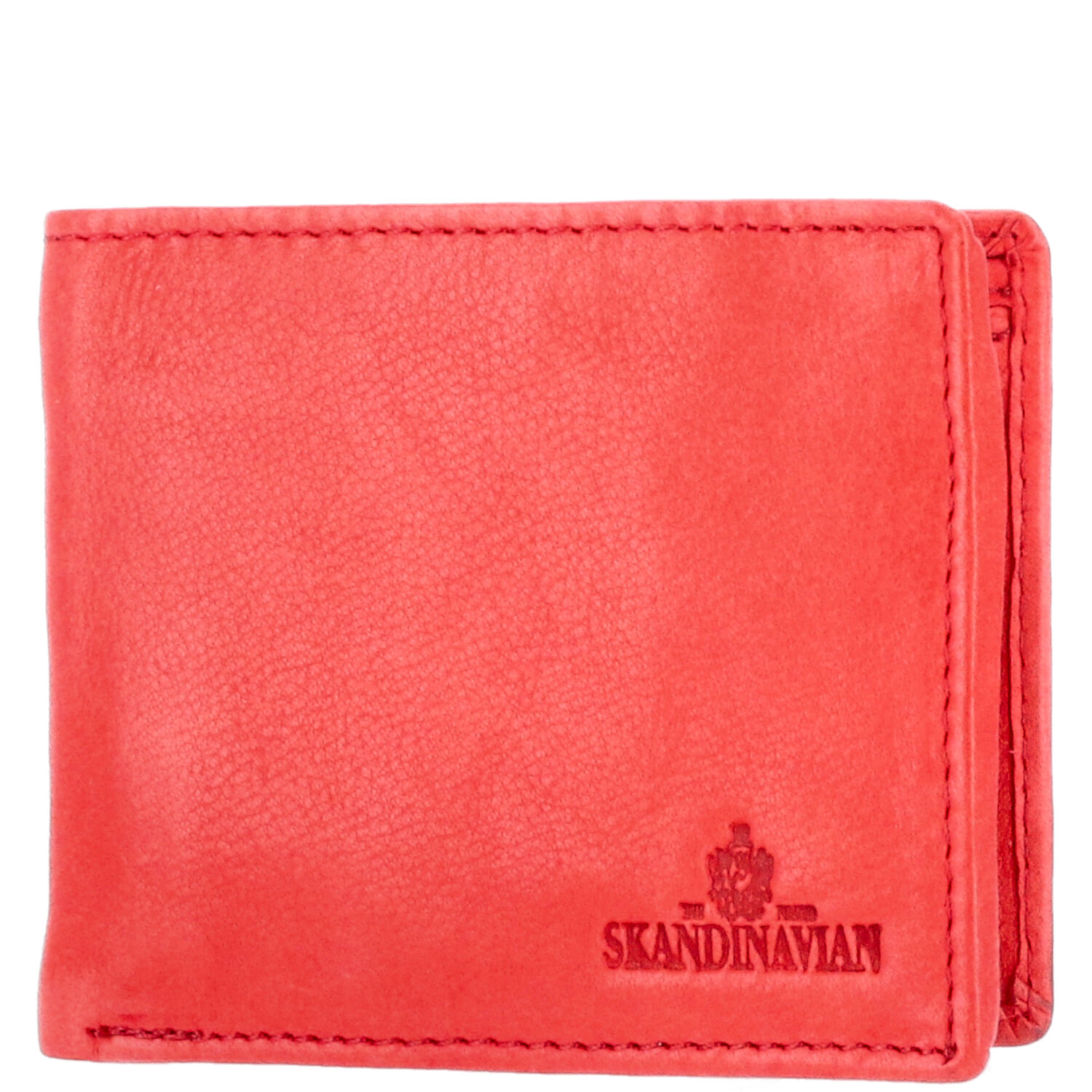The Skandinavian Brand Leder Geldbörse Querformat  rot