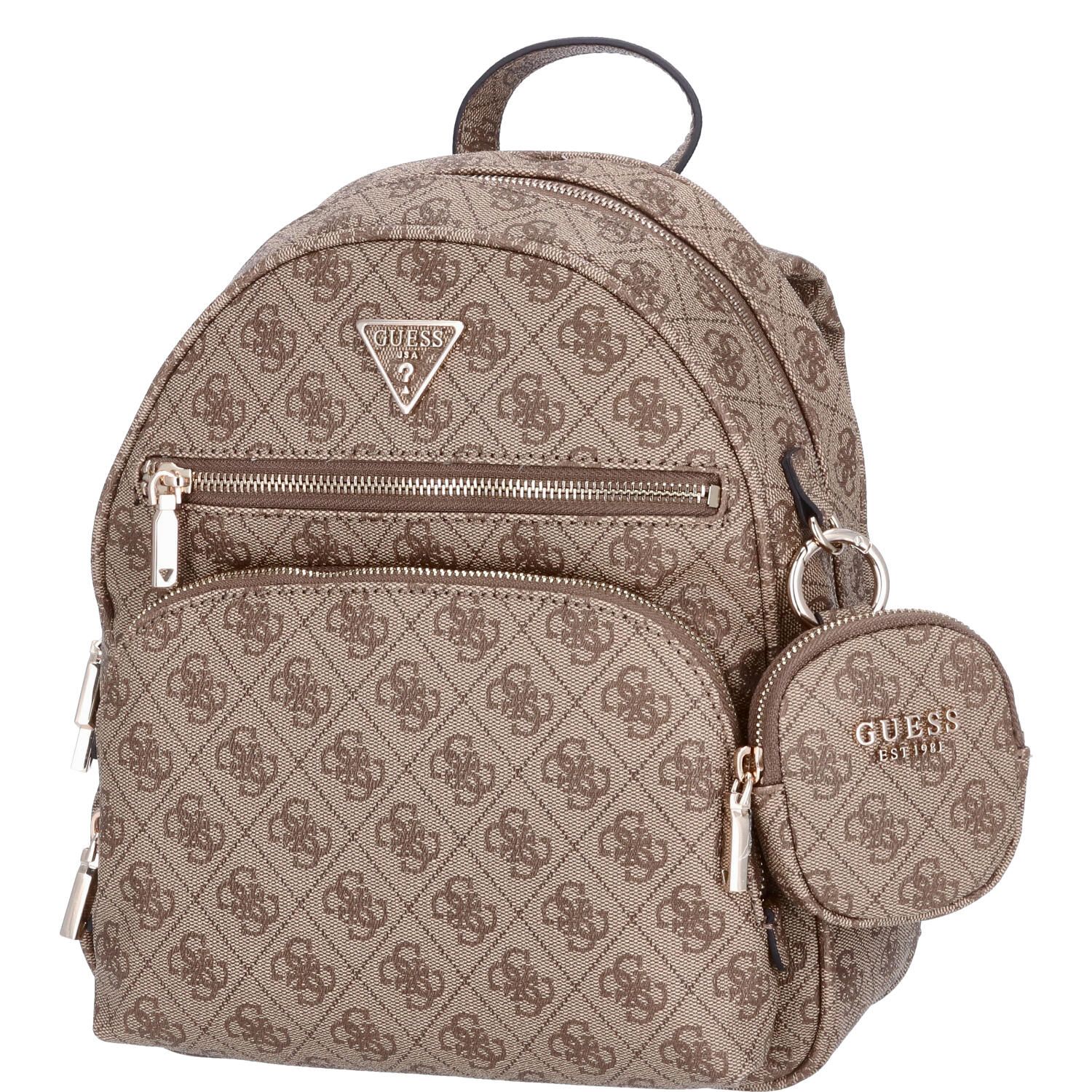 GUESS Damen Rucksack Power Play Latte Logo Abbildung 1