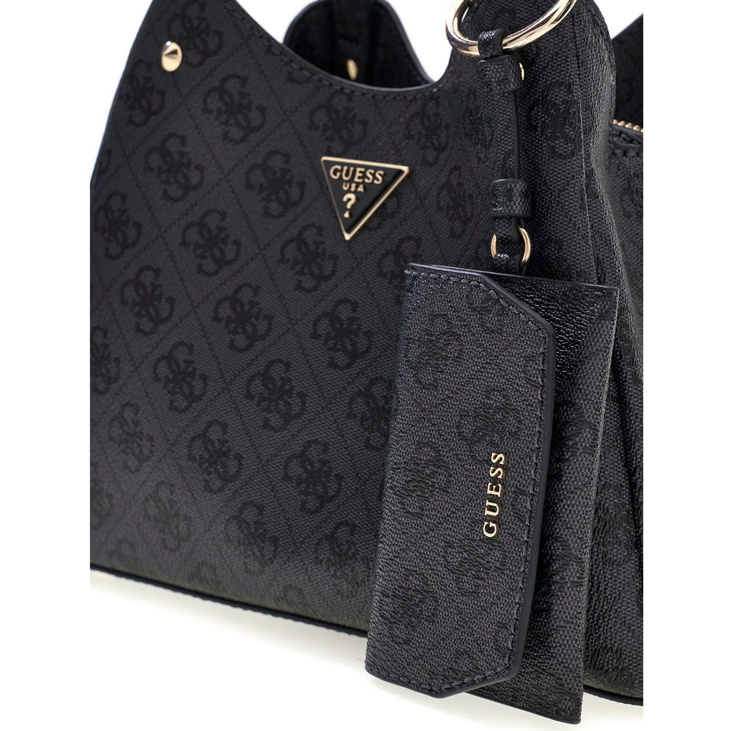 GUESS Handtasche LORELLA LOGO SM GRLFRND TOTE Coal Logo Abbildung 4