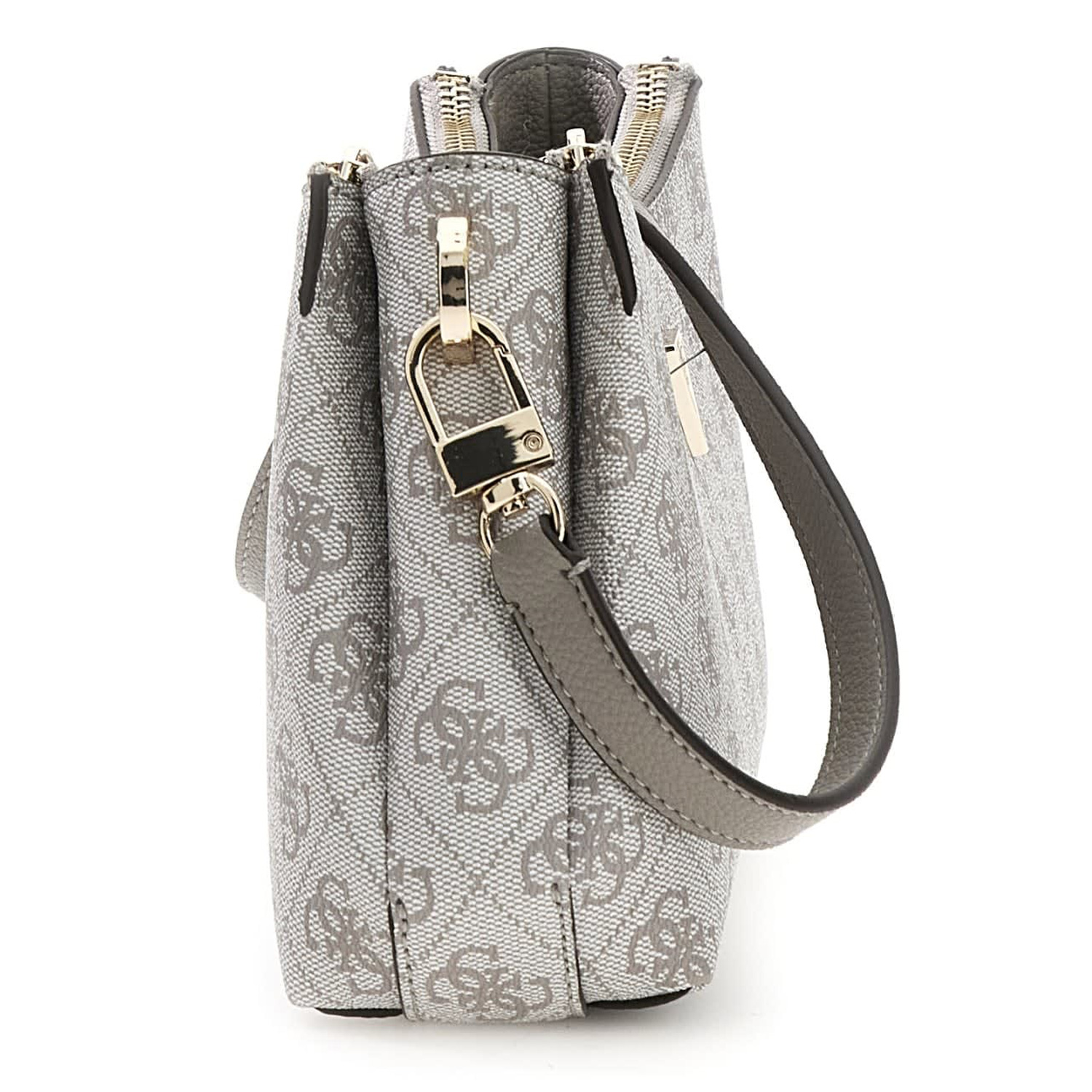 GUESS Umhängetasche Noelle II Dark Taupe Logo Abbildung 3