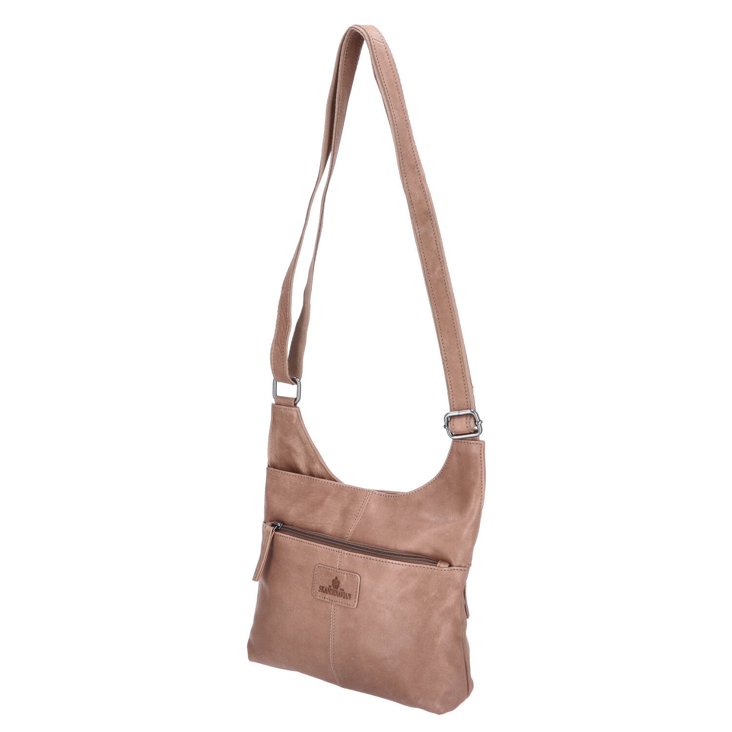 The Skandinavian Brand Leder Umhängetasche  beige Abbildung 4