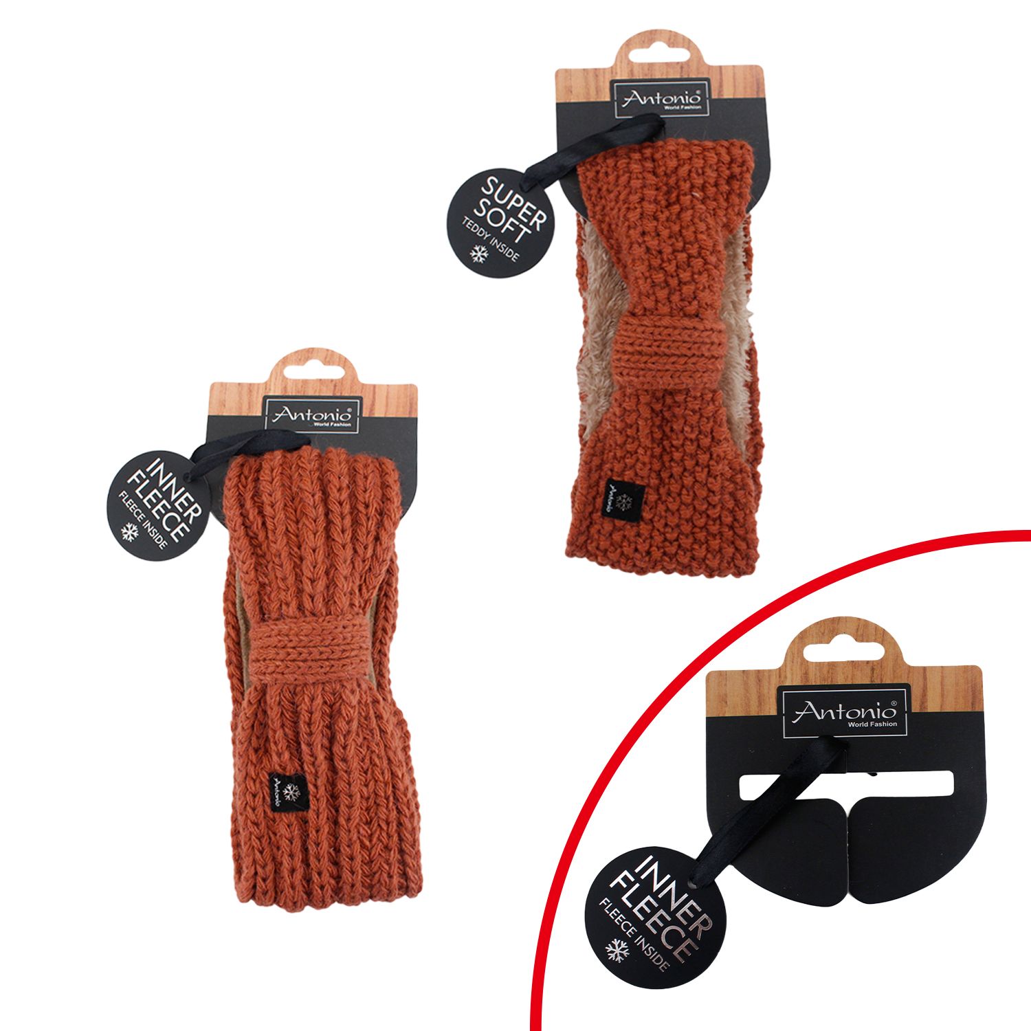 Antonio Winter Damen Stirnband Mix Rost   Abbildung 1