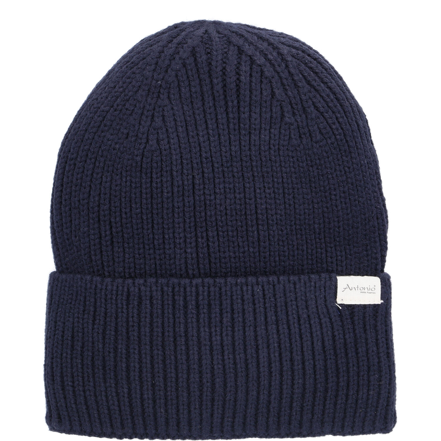 Antonio Winter Strickmütze Beanie mit Umschlag  navy Abbildung 1