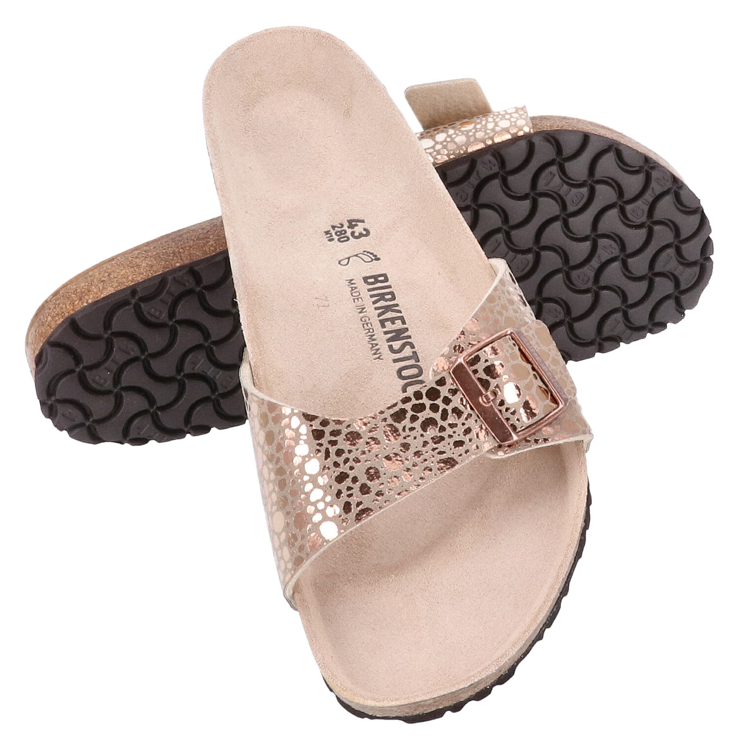 Birkenstock Sandalen Größe 43 Madrid BS Metallic Stones Copper   Abbildung 1