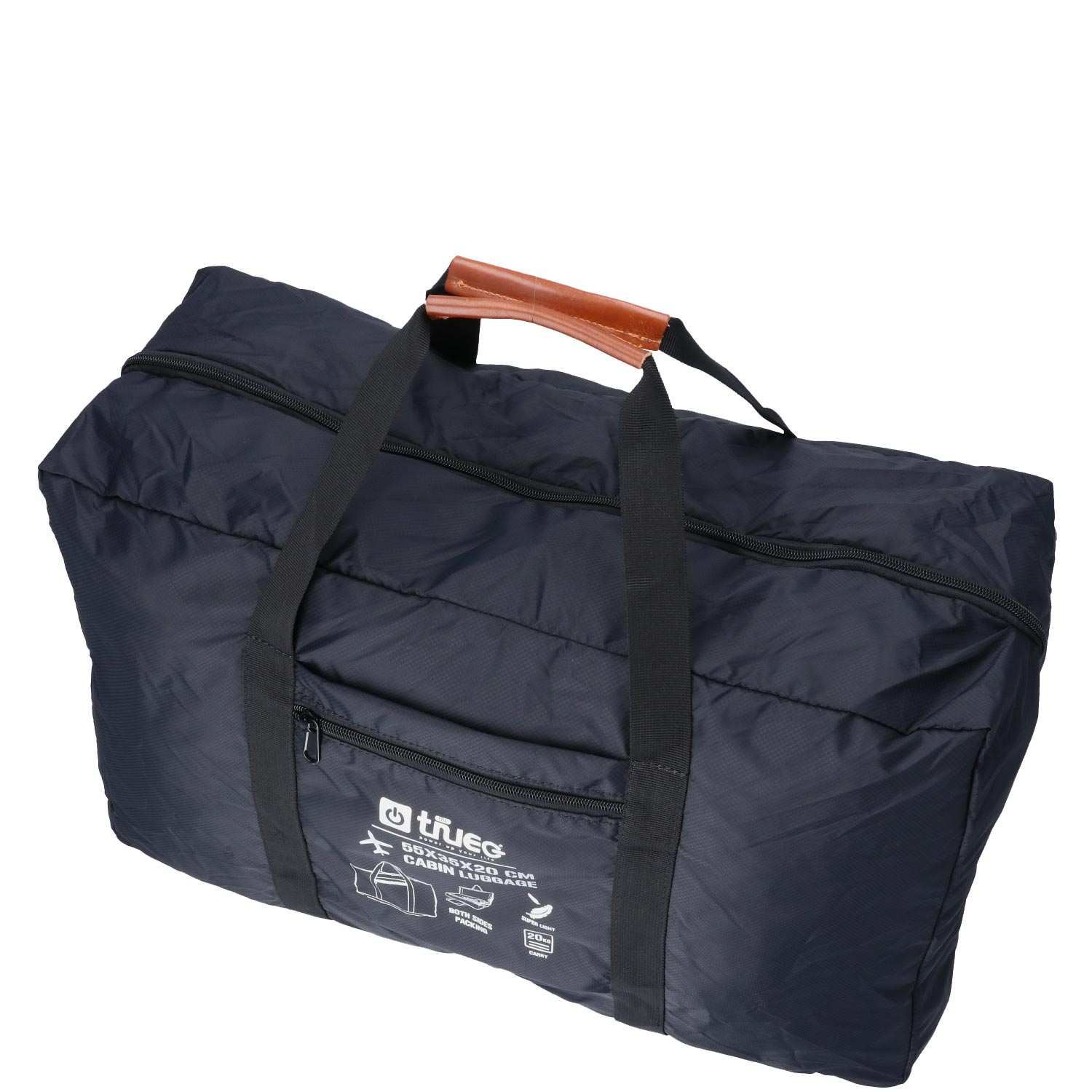 TheTrueC Foldable Travel Suitcase Bag Cabin Size  schwarz Abbildung 4