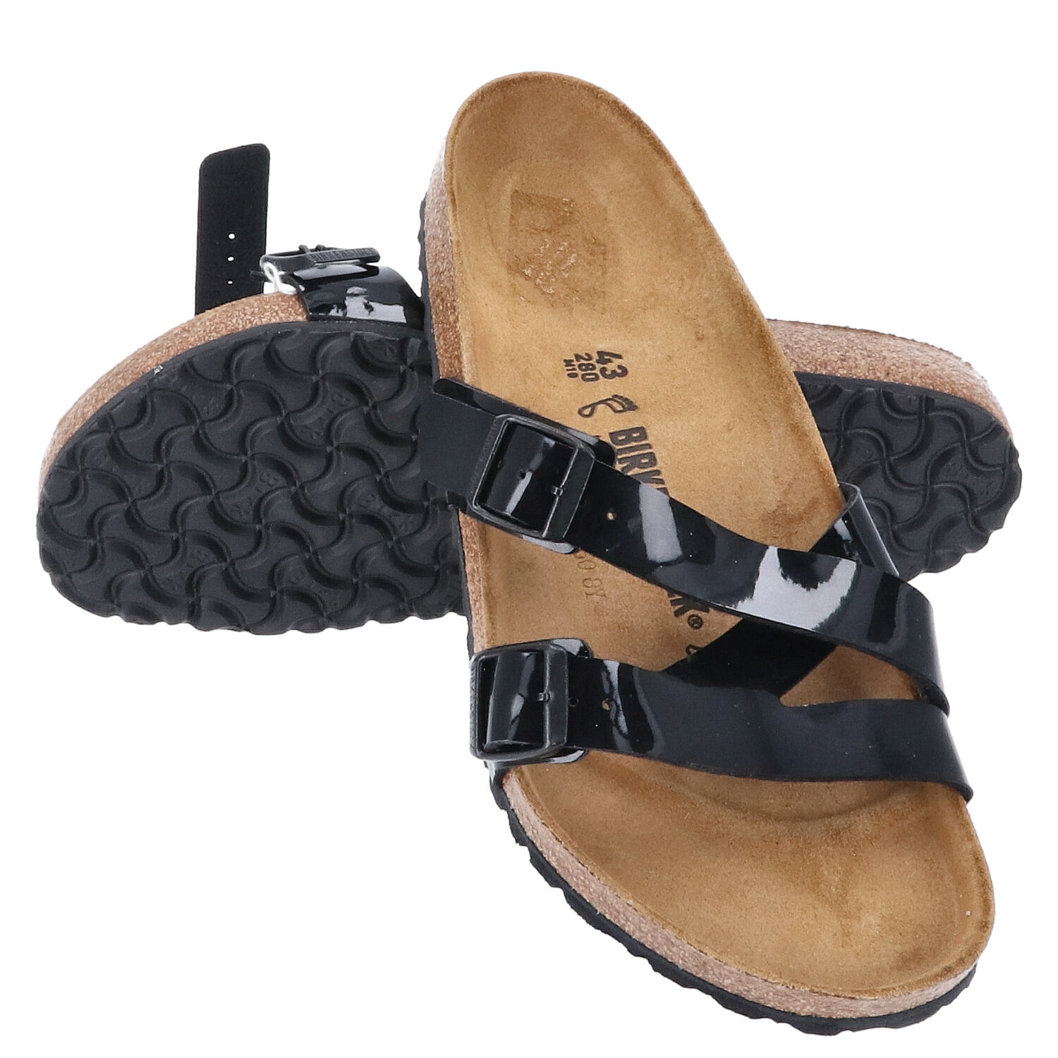 Birkenstock Sandalen Größe 43 Yao Balance Patent Black   Abbildung 1