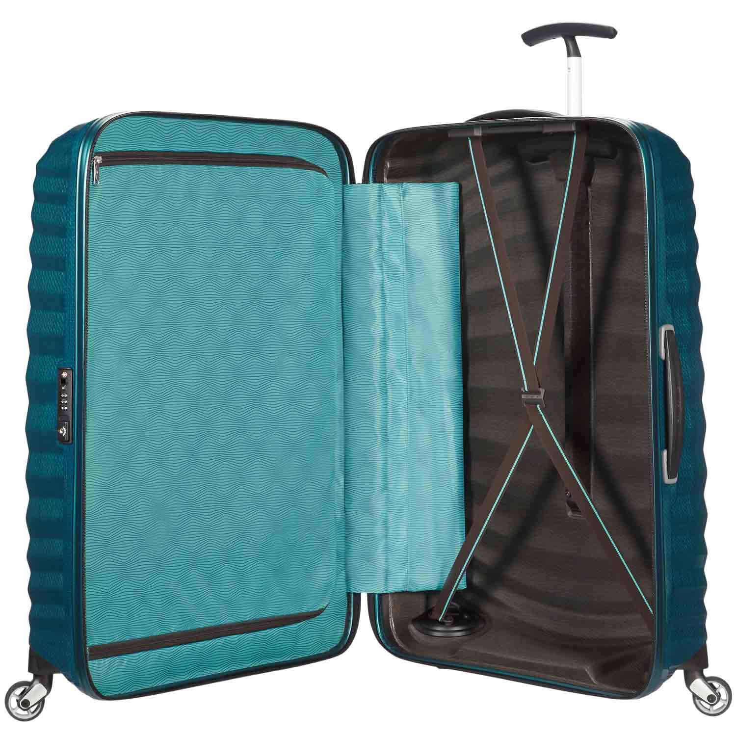Samsonite Spinner 4 Rollen Koffer 75/28 cm Lite-Shock Petrol Blue Abbildung 6