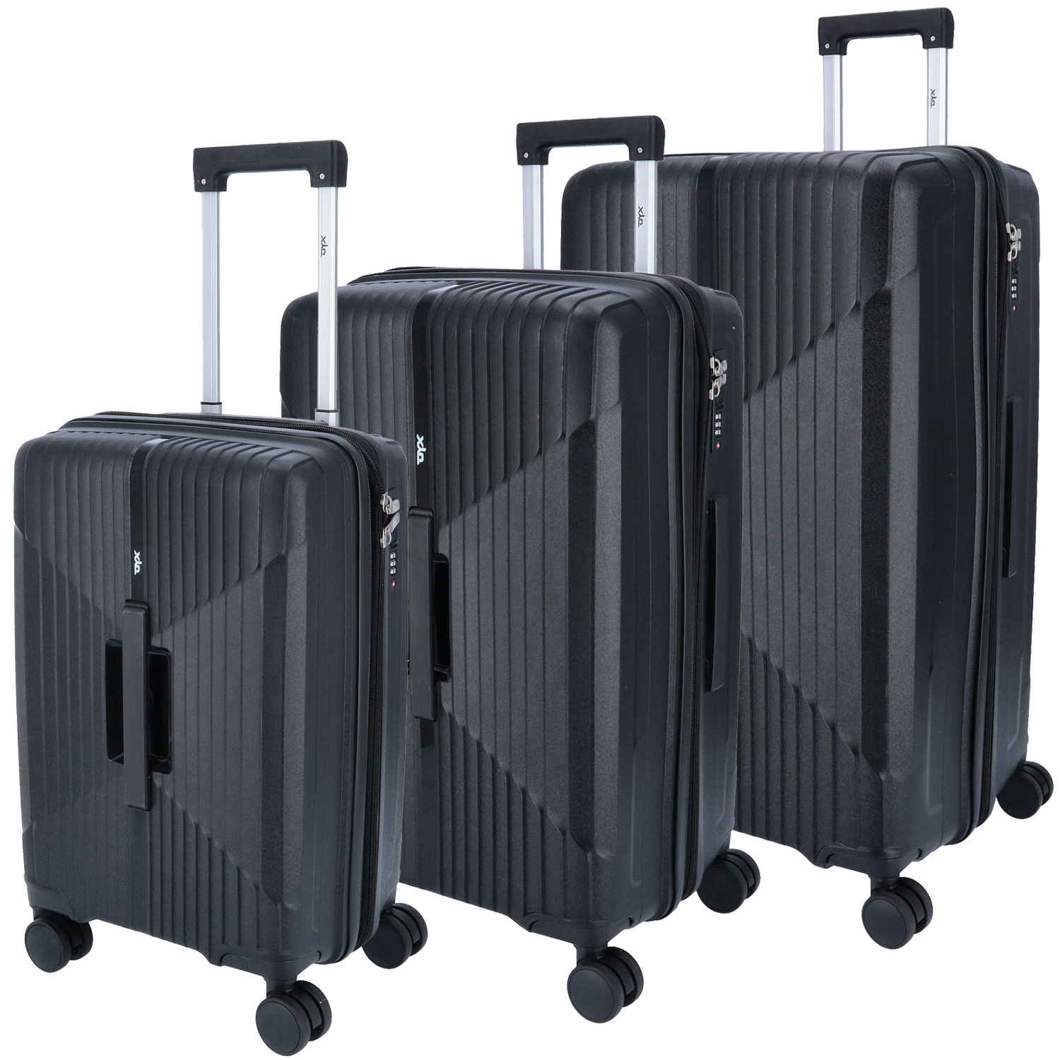 DYX 4 Rollen Trolley 3er Set S/M/L New York schwarz Abbildung 1