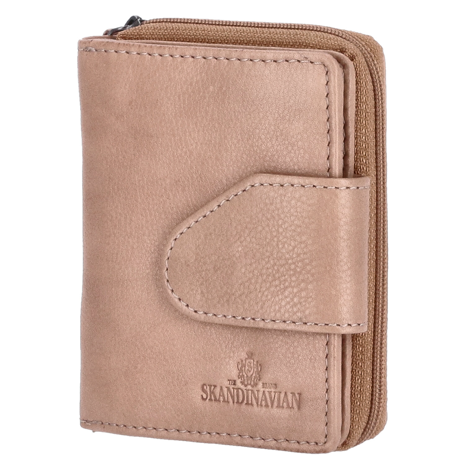 The Skandinavian Brand Leder Geldbörse Hochformat  beige
