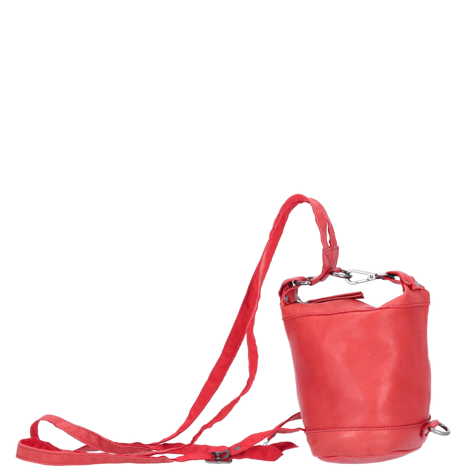 The Skandinavian Brand Mini Leder Rucksack - rot Abbildung 3