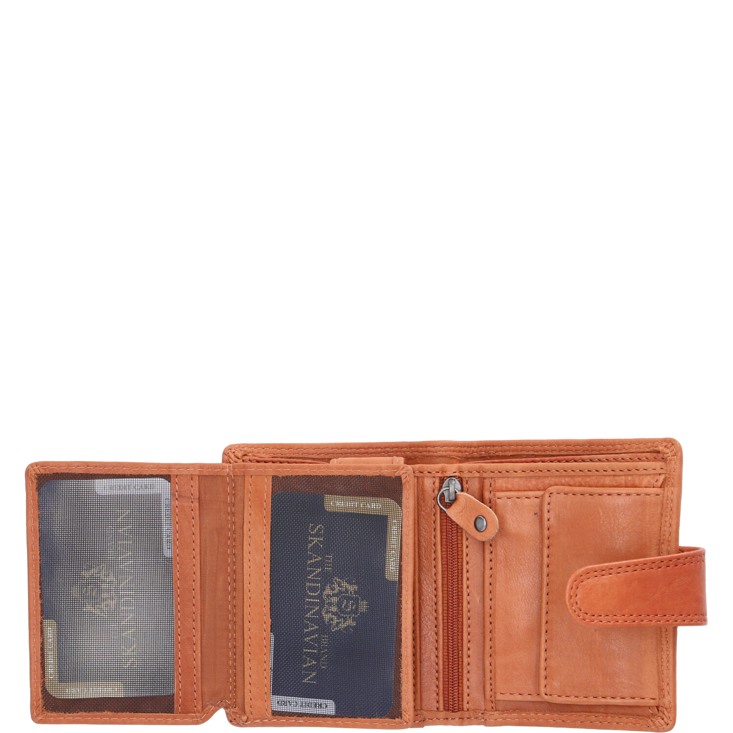 The Skandinavian Brand Leder Geldbörse, Krditkartenetui - Cognac Abbildung 4