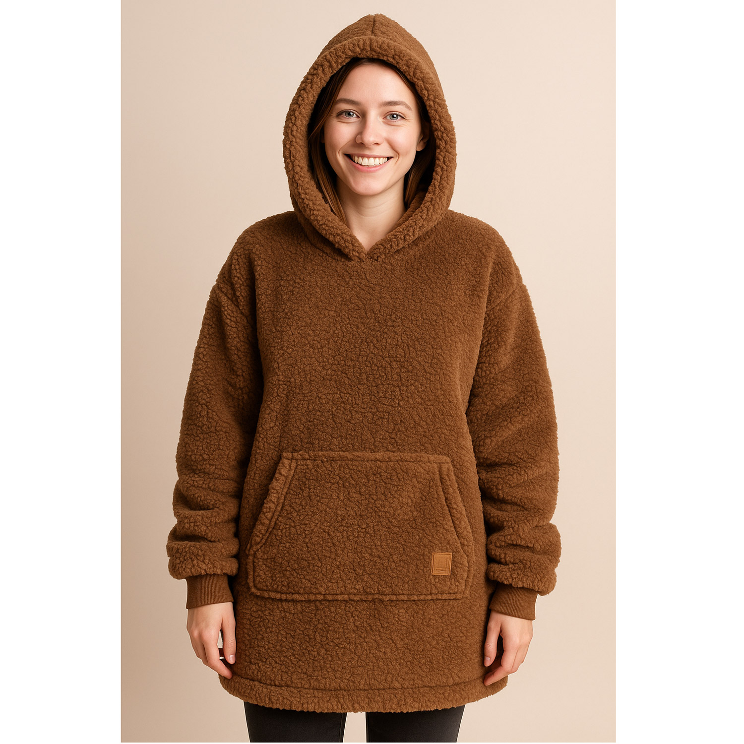 Antonio Kinder Kuschel Hoodie Teddy OneSize braun Abbildung 3 Antonio Kinder Kuschel Hoodie Teddy OneSize braun Abbildung 3