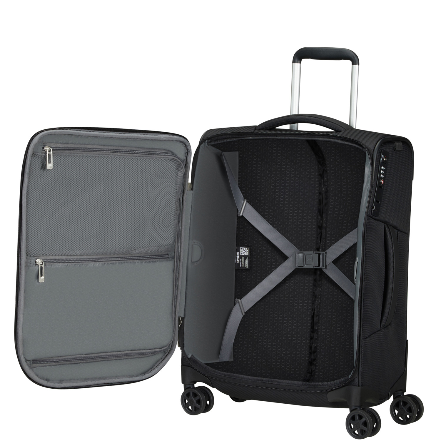 Samsonite Trolley mit 4 Rollen 55cm Strict Respark ozone black Abbildung 4 Samsonite Trolley mit 4 Rollen 55cm Strict Respark ozone black Abbildung 4