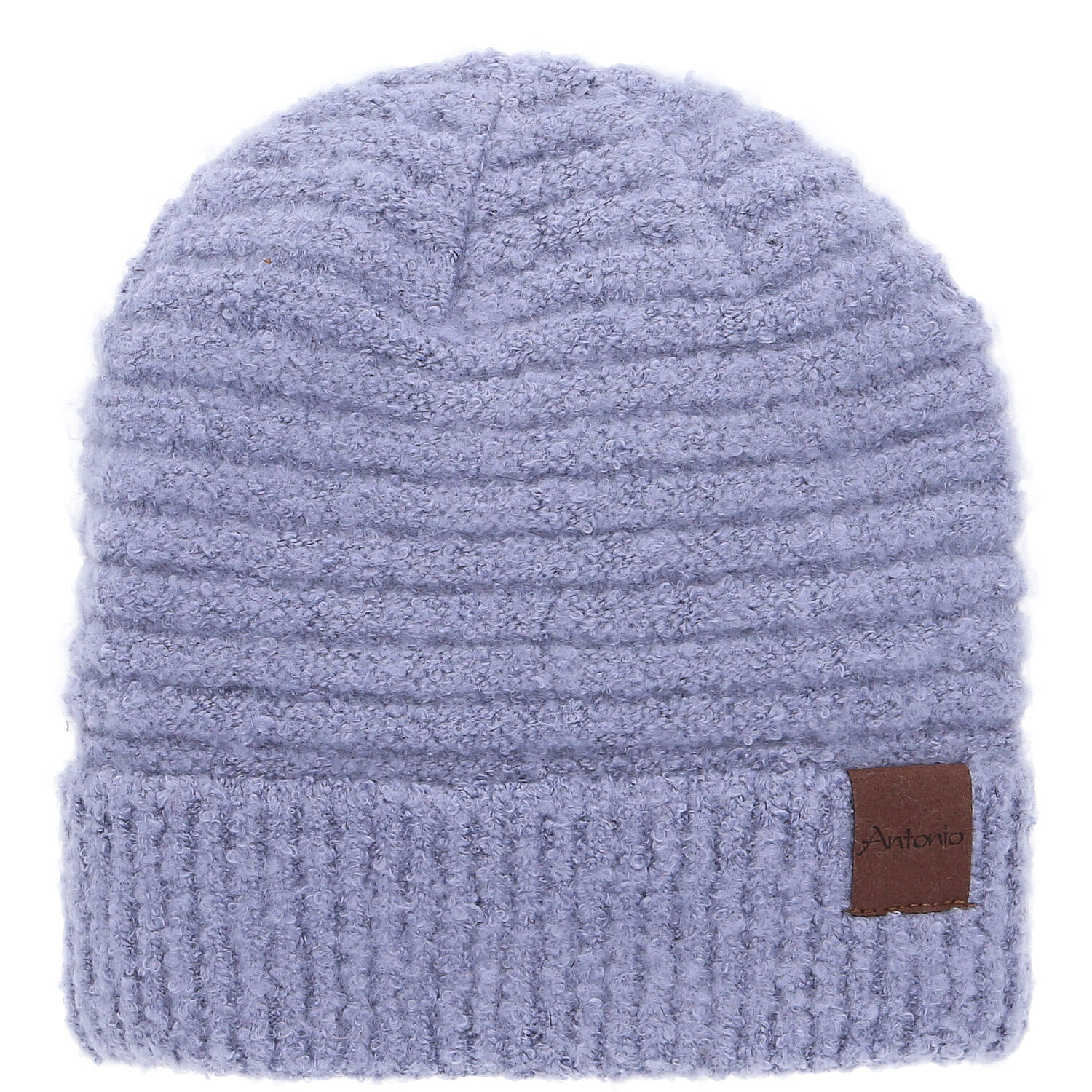 Antonio Damen Strick Mütze Bouclé Beanie  lavender