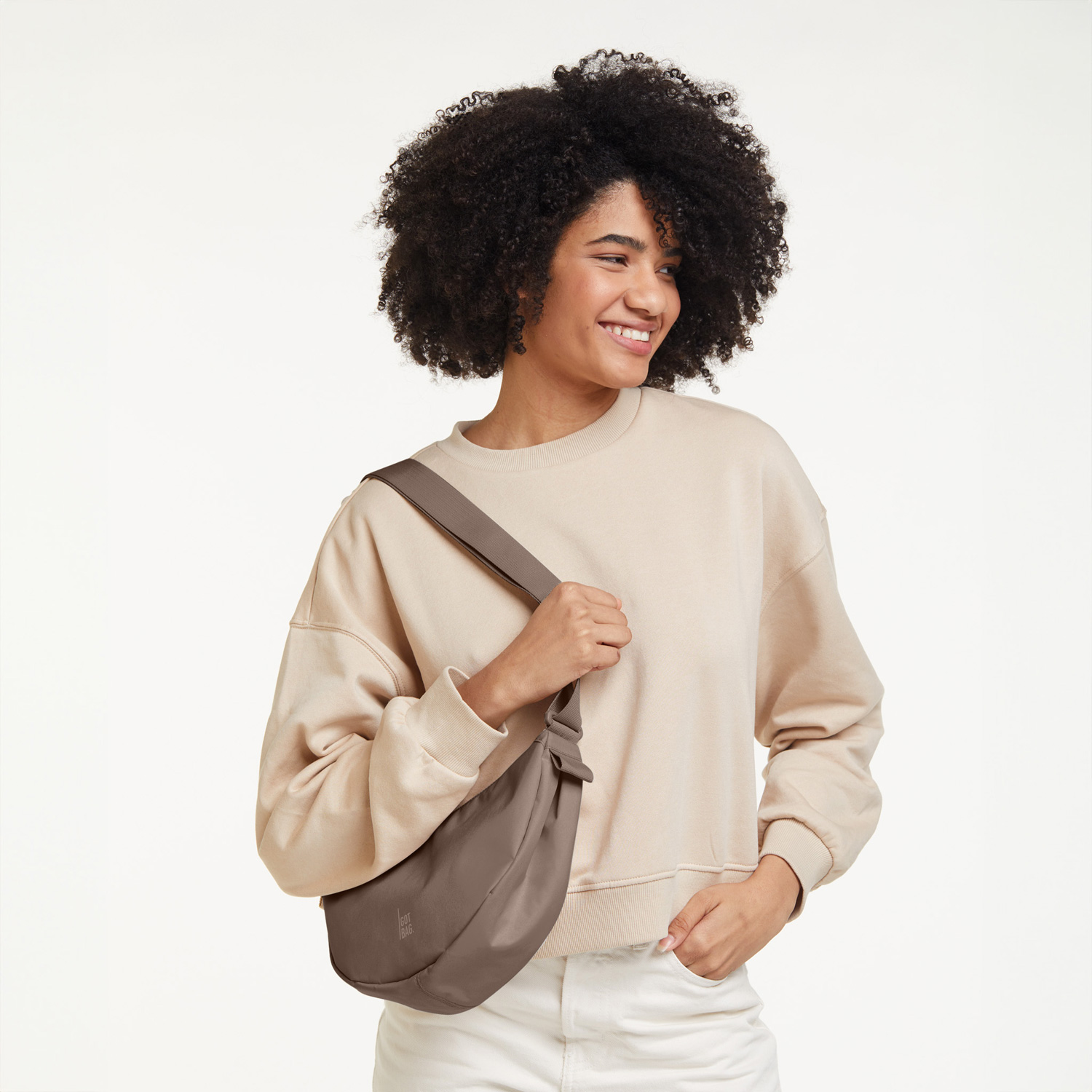 Got Bag Umhängetasche / Crossbody Moon Bag Small monochrome oyster Abbildung 5