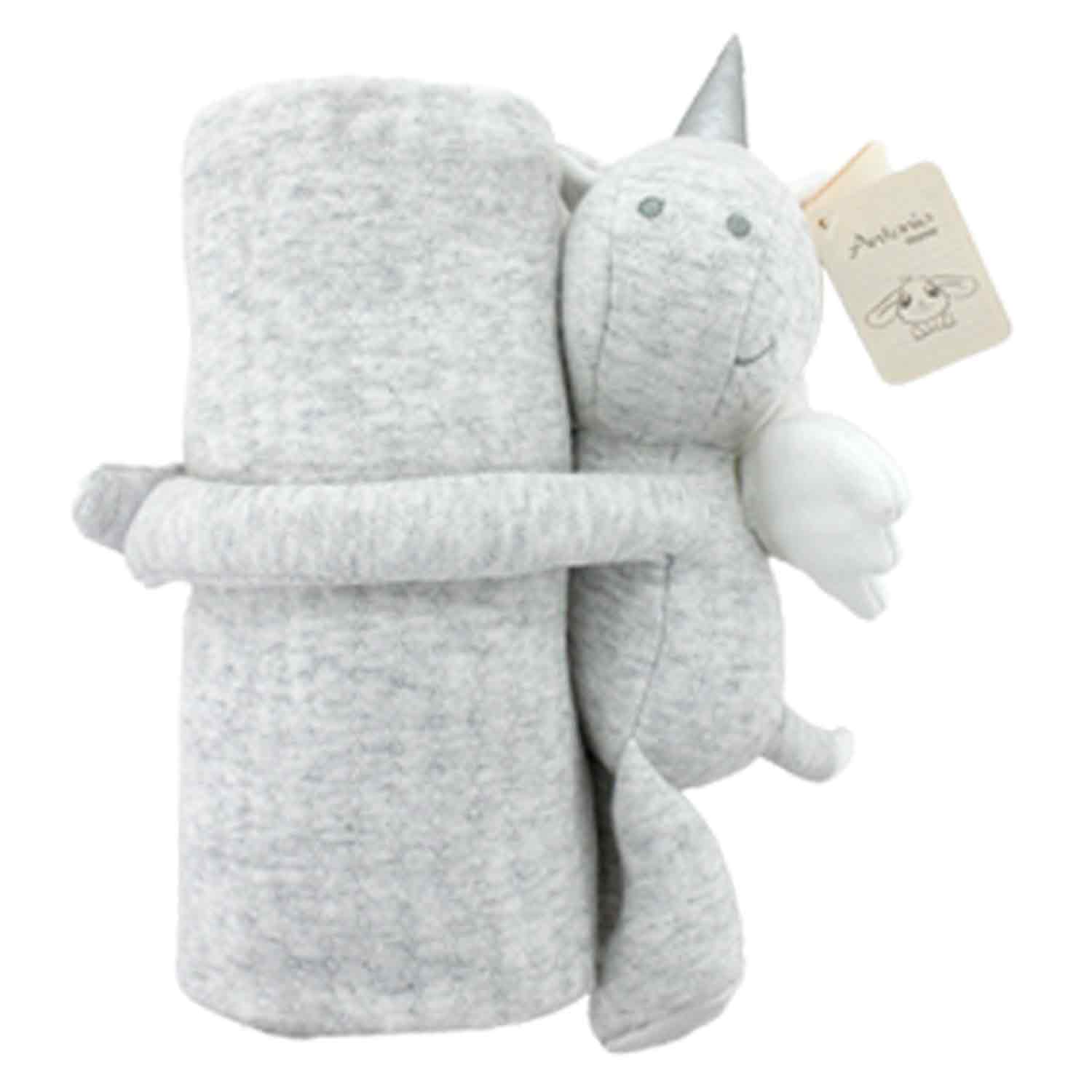Antonio Baby-Kuscheldecke Einhorn grau Abbildung 1