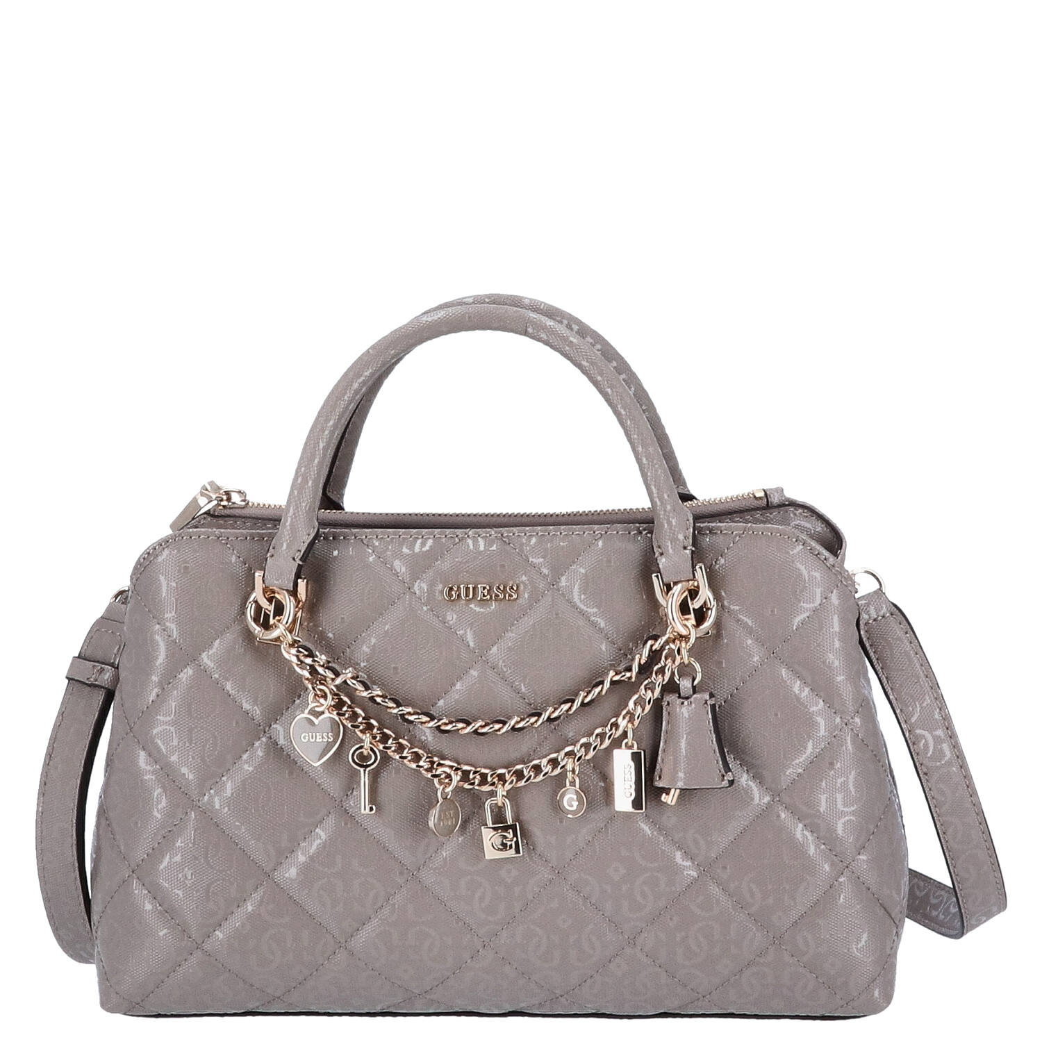 GUESS Handtasche Libby 2 comp Dark Taupe Abbildung 6