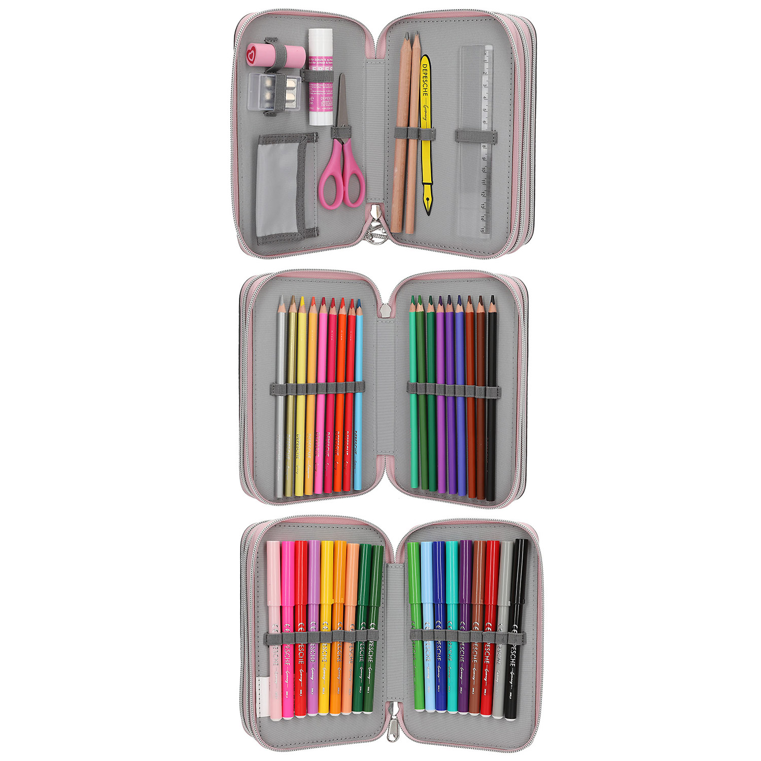 Depesche 3-Fach Federtasche TOPModel MY BFF 84-Pink Abbildung 4