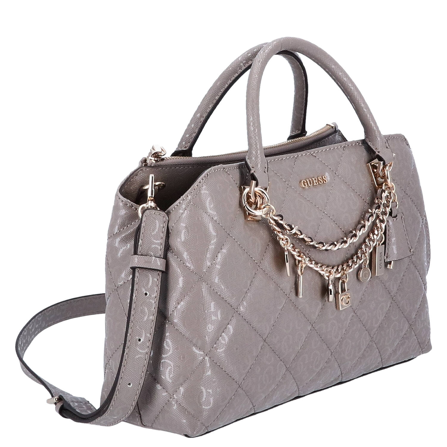 GUESS Handtasche Libby 2 comp Dark Taupe Abbildung 5