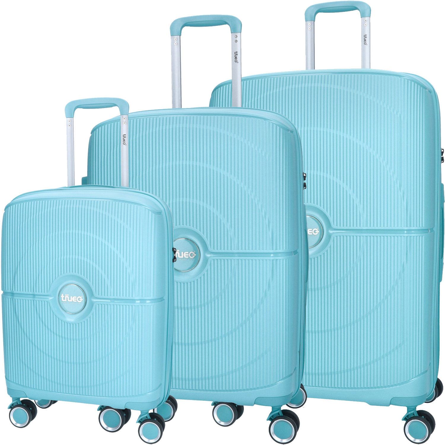 TheTrueC 4-Rad Trolley 3er Set Valencia Blue