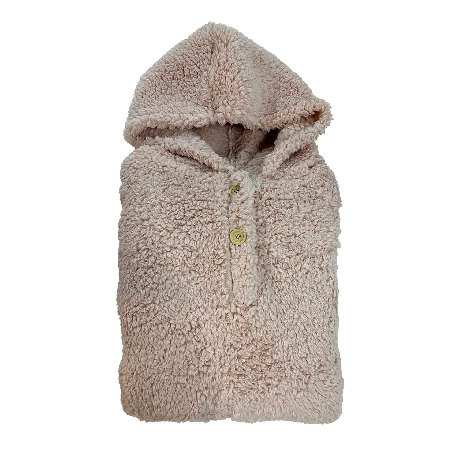 Antonio Kuschel Hoodie Teddy Oversize  Taupe