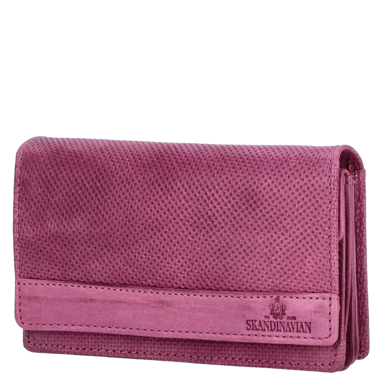 The Skandinavian Brand Damen Leder Geldbörse Quer  Purple