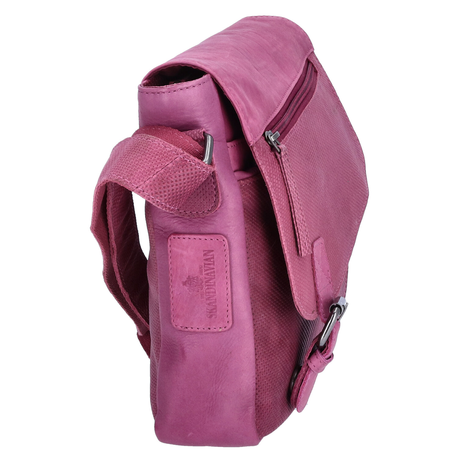 The Skandinavian Brand Damen Leder Schultertasche  Purple Abbildung 3