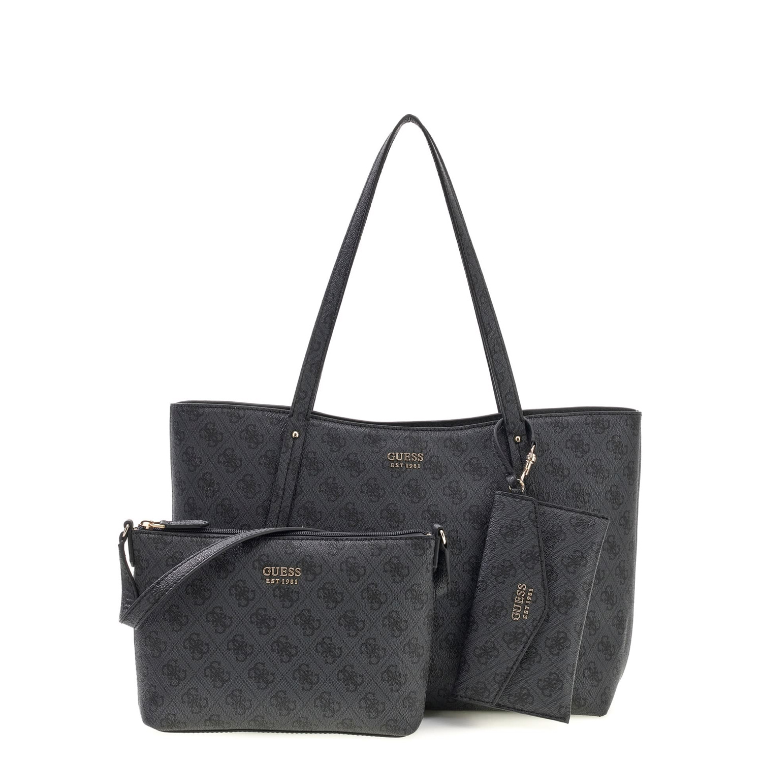 GUESS Shopper Brenton TOP ZIP Coal Logo Abbildung 1