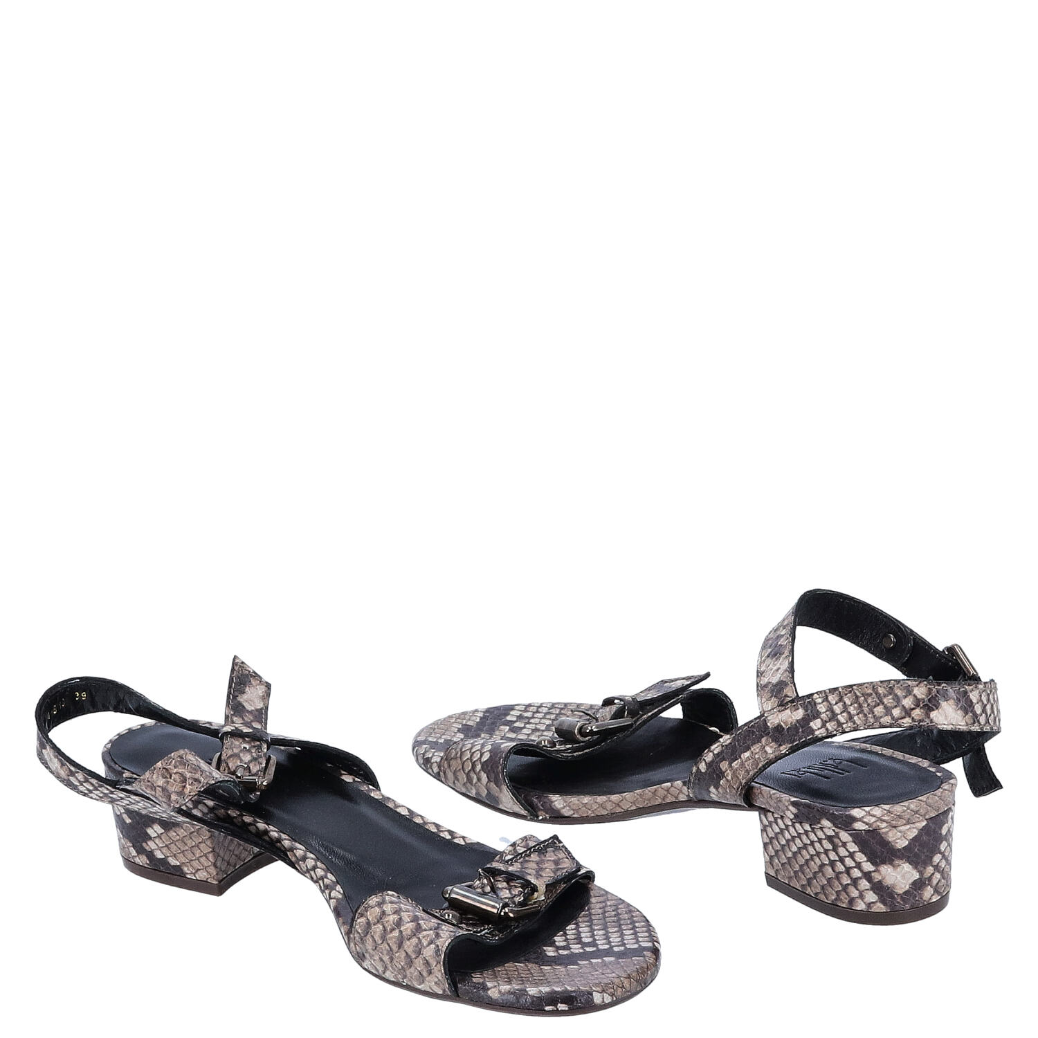 billibi Damenschuhe Größe 39 darkbeige snake   Abbildung 2