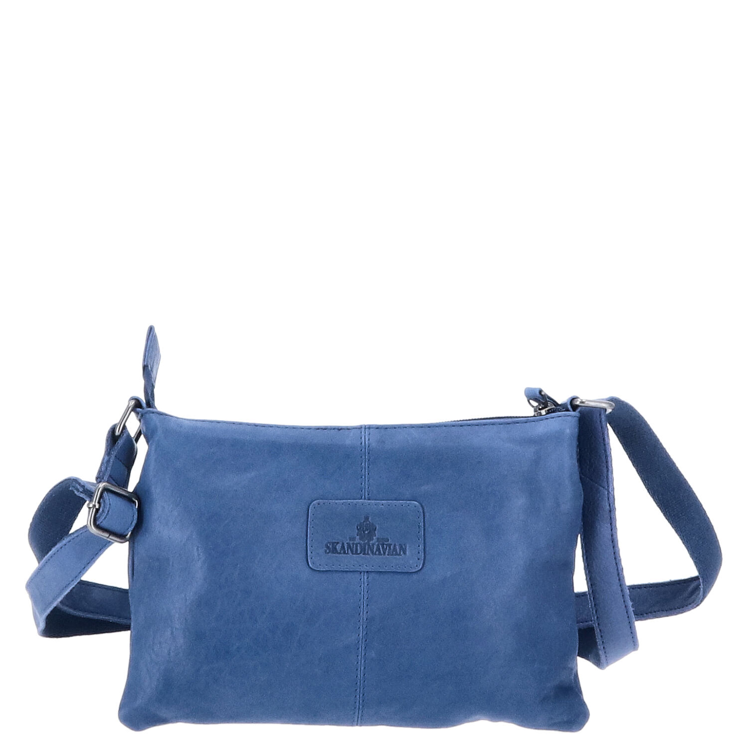 The Skandinavian Brand Damen Ledertasche, Umhängetasche  blau Abbildung 2