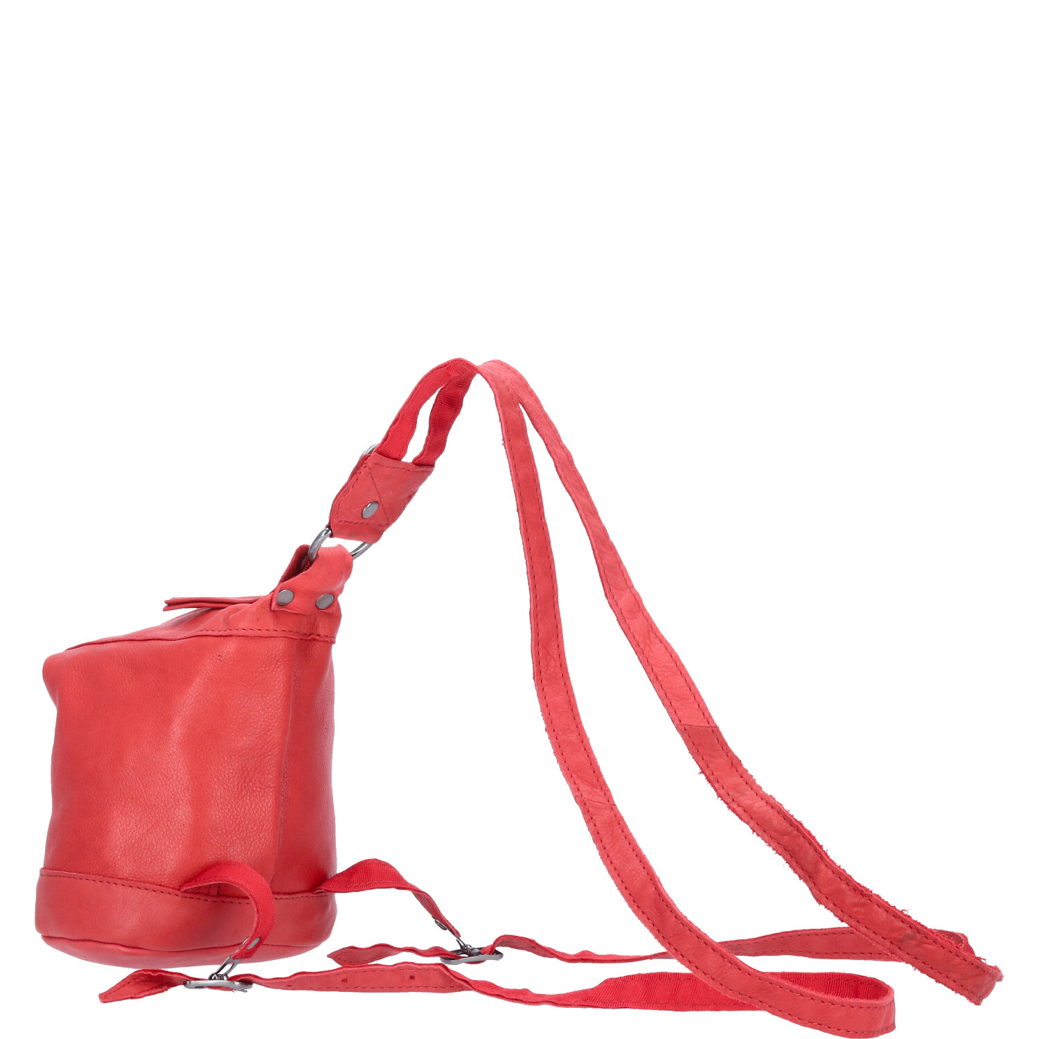 The Skandinavian Brand Mini Leder Rucksack - rot Abbildung 4