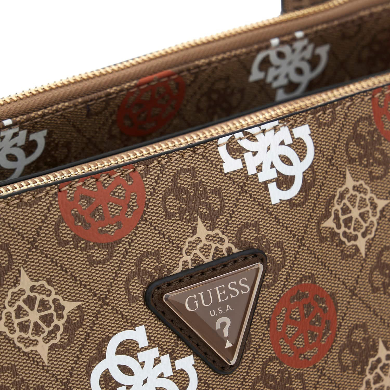 GUESS Shopper Handtasche Eliette Logo Latte Logo/Ginger Abbildung 4