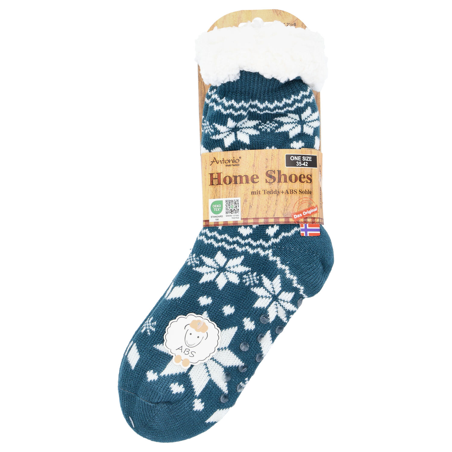 Antonio Hüttensocken mit ABS Sohle Größe 35-42  . Abbildung 1