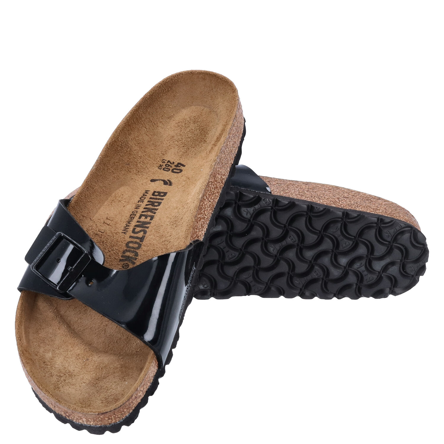 Birkenstock Sandalen Größe 40 Madrid BS Black Patent   Abbildung 1