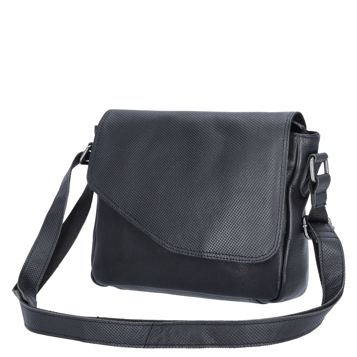 The Skandinavian Brand Damen Leder Umhängetasche  Black