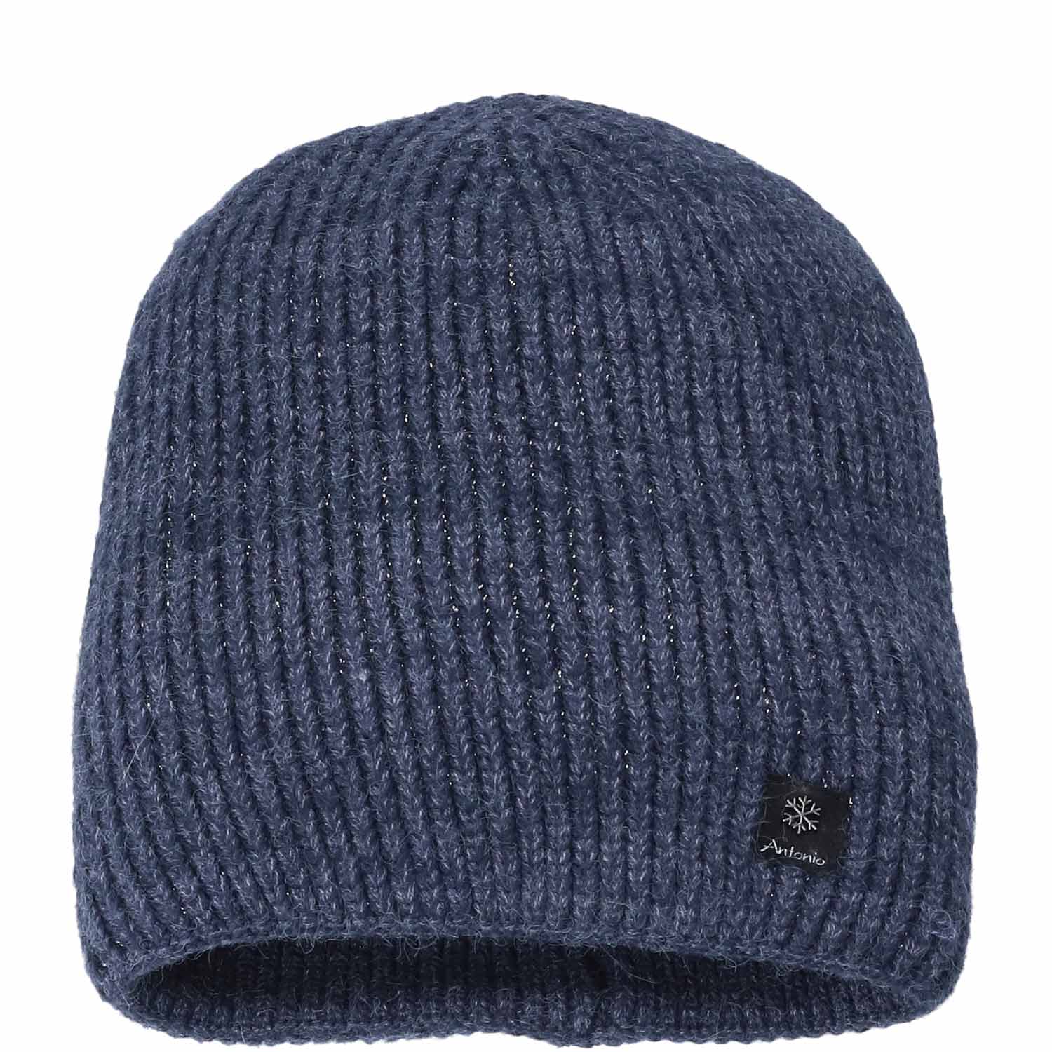 Antonio Winter Lady Hat Secret Glitter Beanie  blau