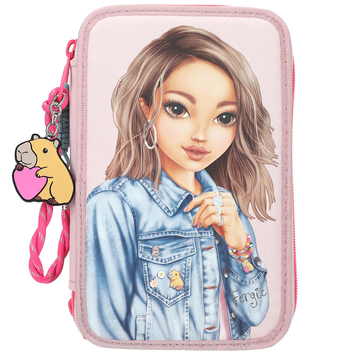 Depesche 3-Fach Federtasche Capybara pink Abbildung 1