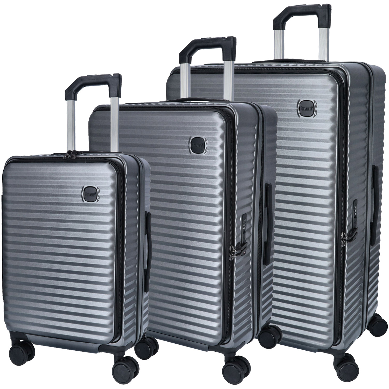 TheTrueC 4 Rollen Trolley 3er Set S/M/L - MONACO  grey