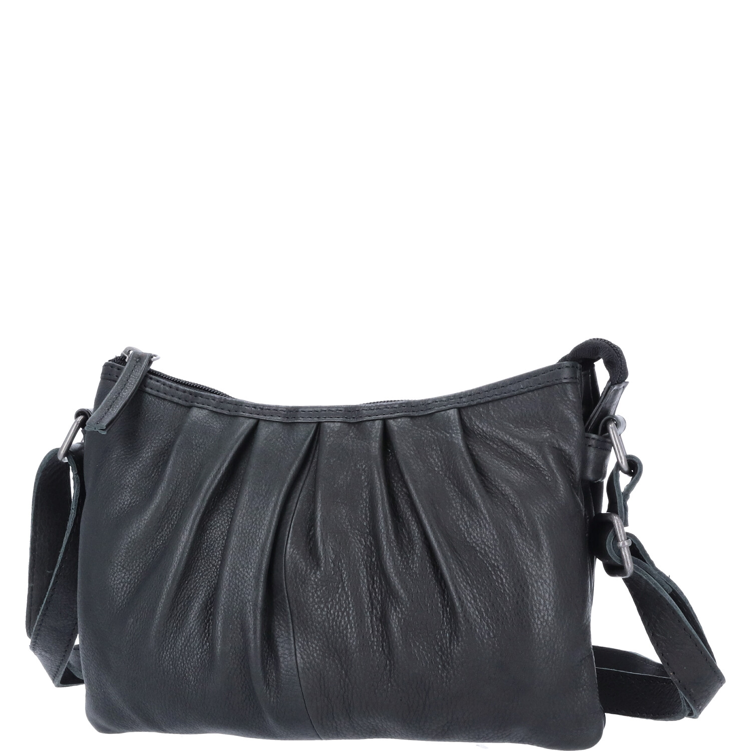 The Skandinavian Brand Damen Ledertasche, Umhängetasche  schwarz