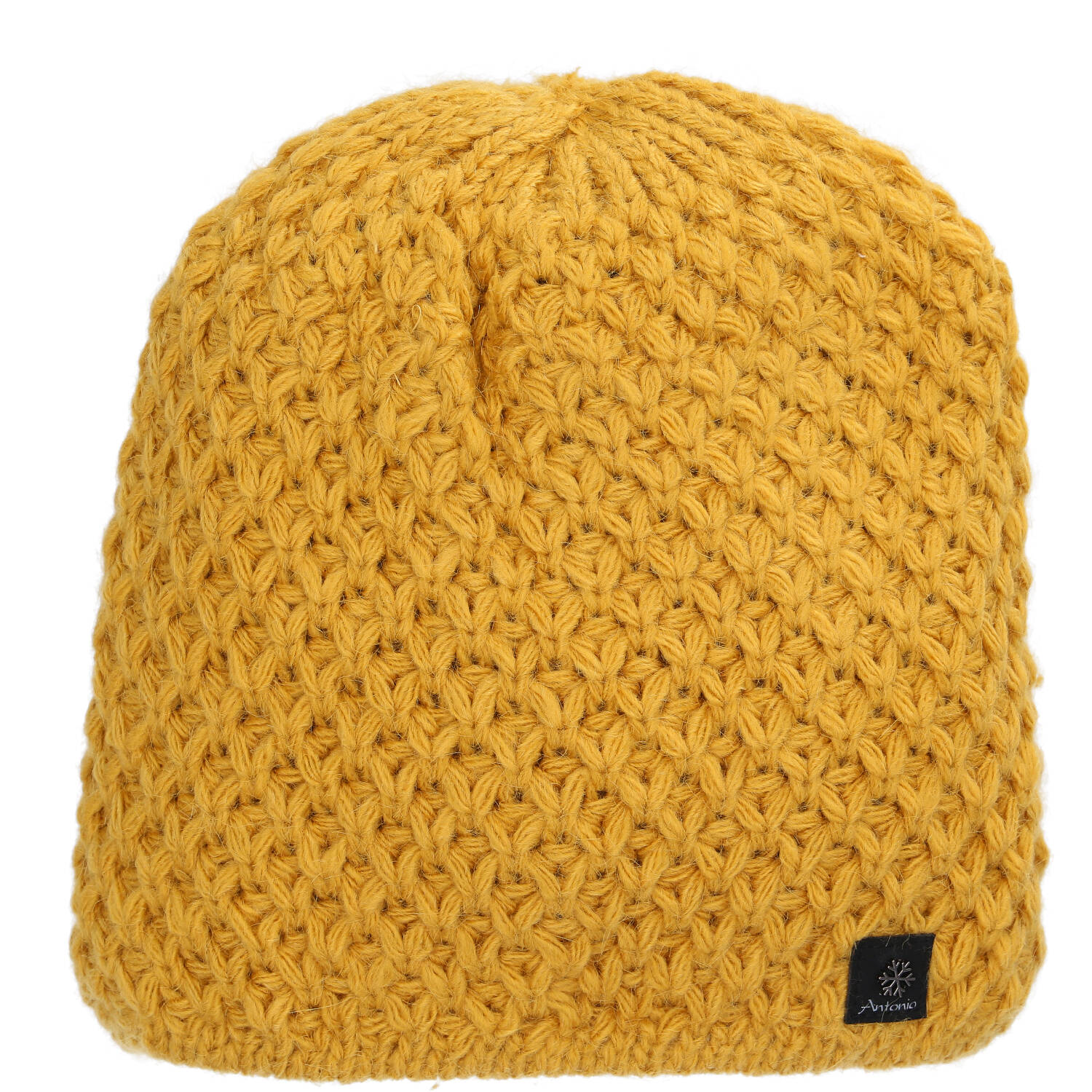Antonio Damen Winter Strickmütze Beanie  yellow