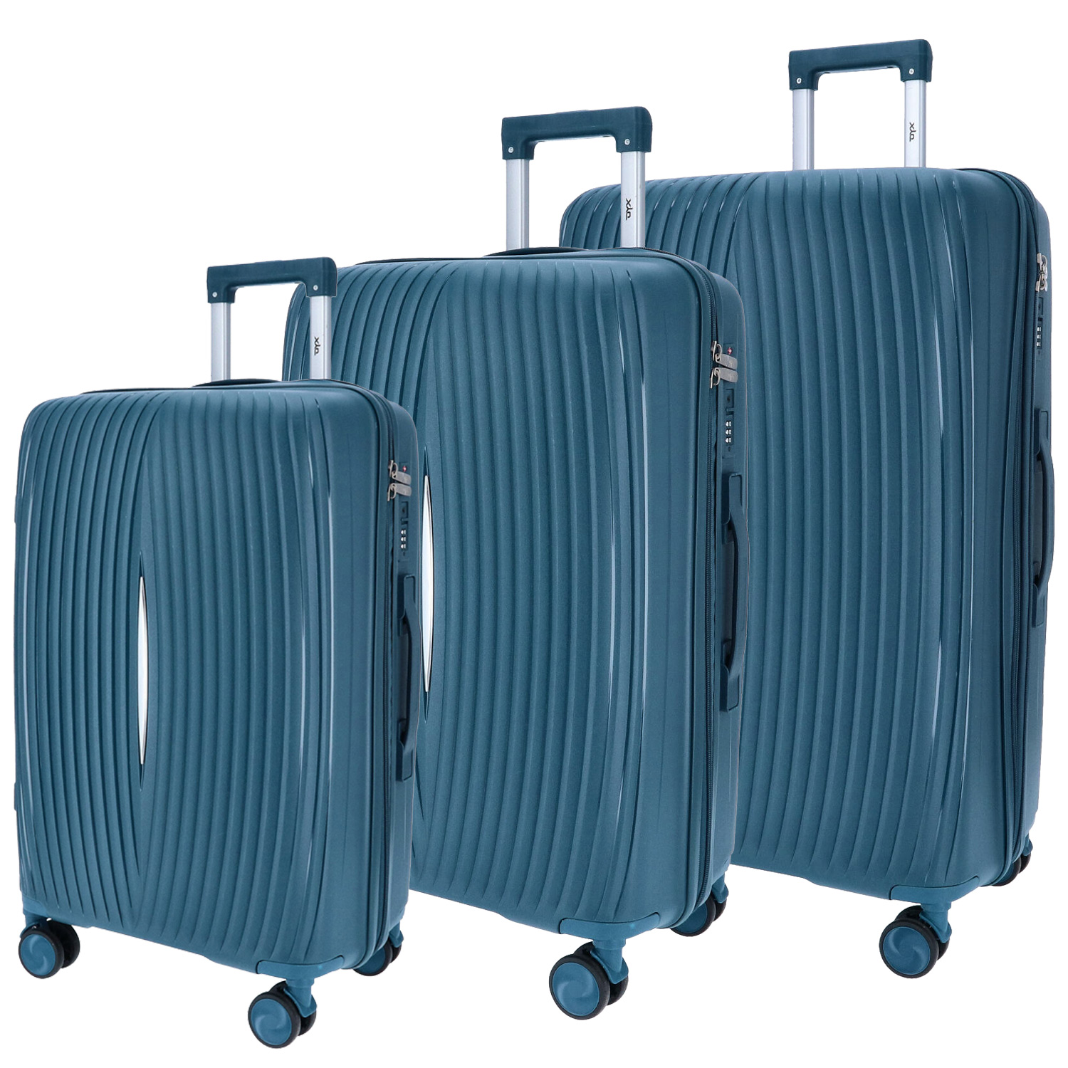DYX 4 Rollen Trolley 3er Set S/M/L Verona petrol Abbildung 1