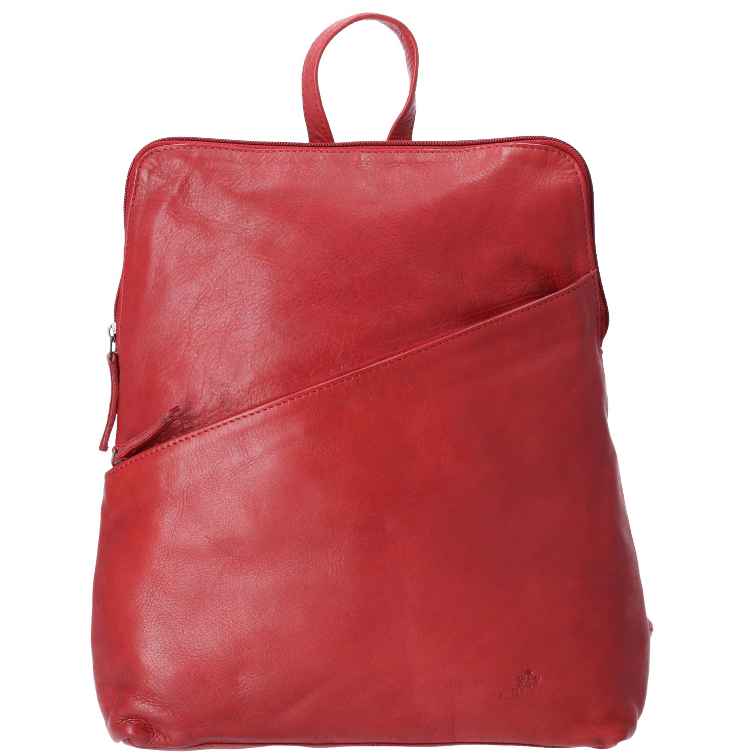 The Skandinavian Brand Damen Leder Rucksack  rot