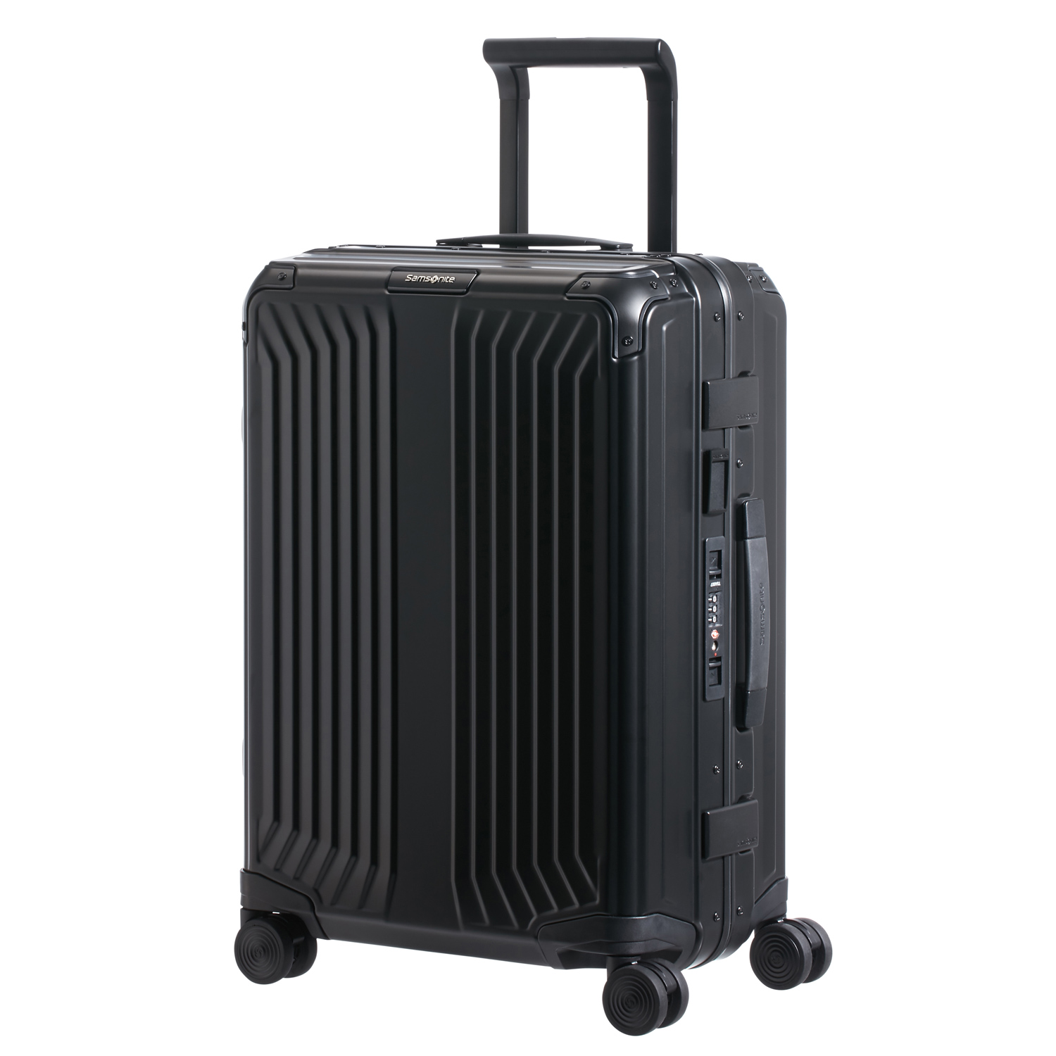 Samsonite Trolley mit 4 Rollen 55cm Lite-Box Aluminium Black