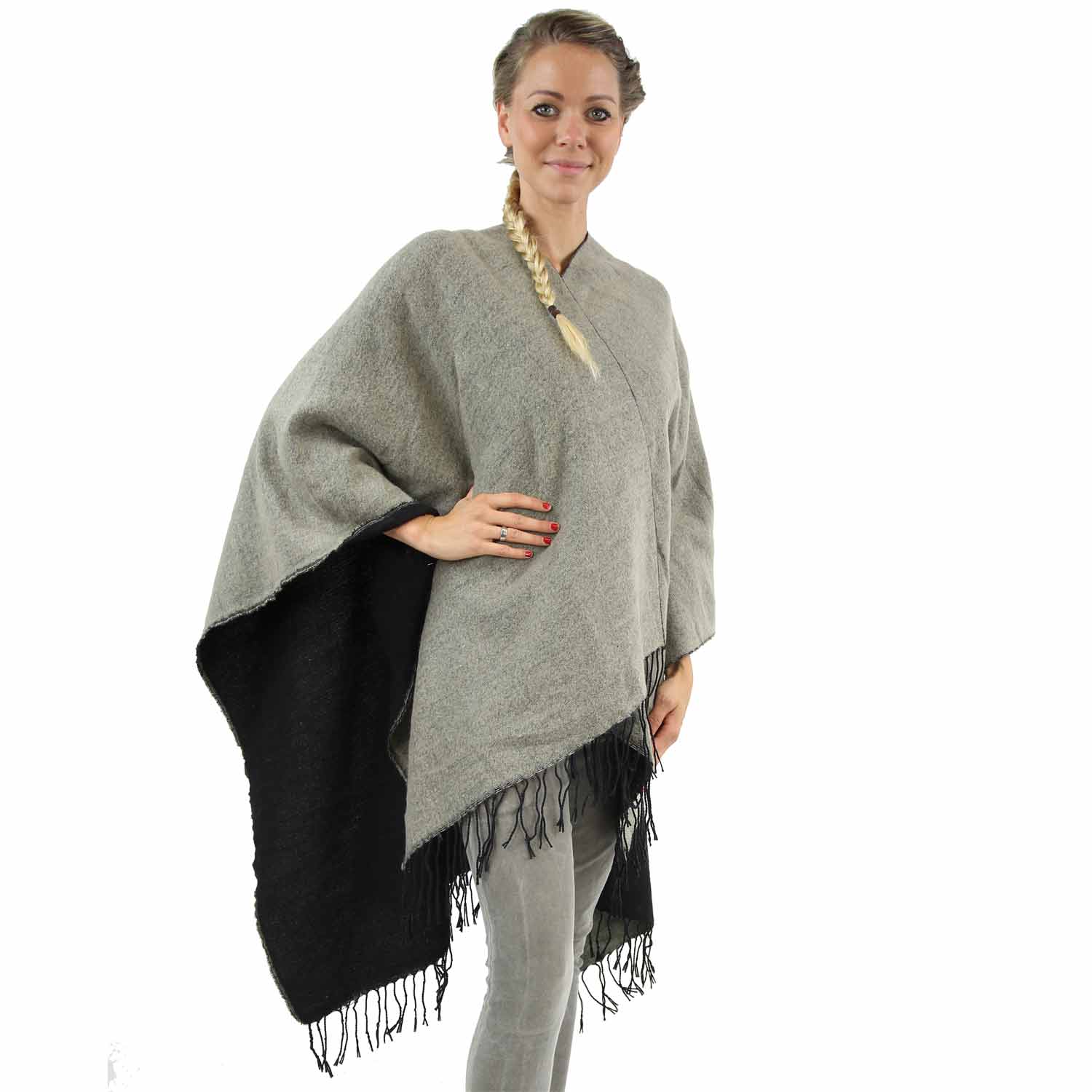 Antonio Cape,Poncho, uni color  beige