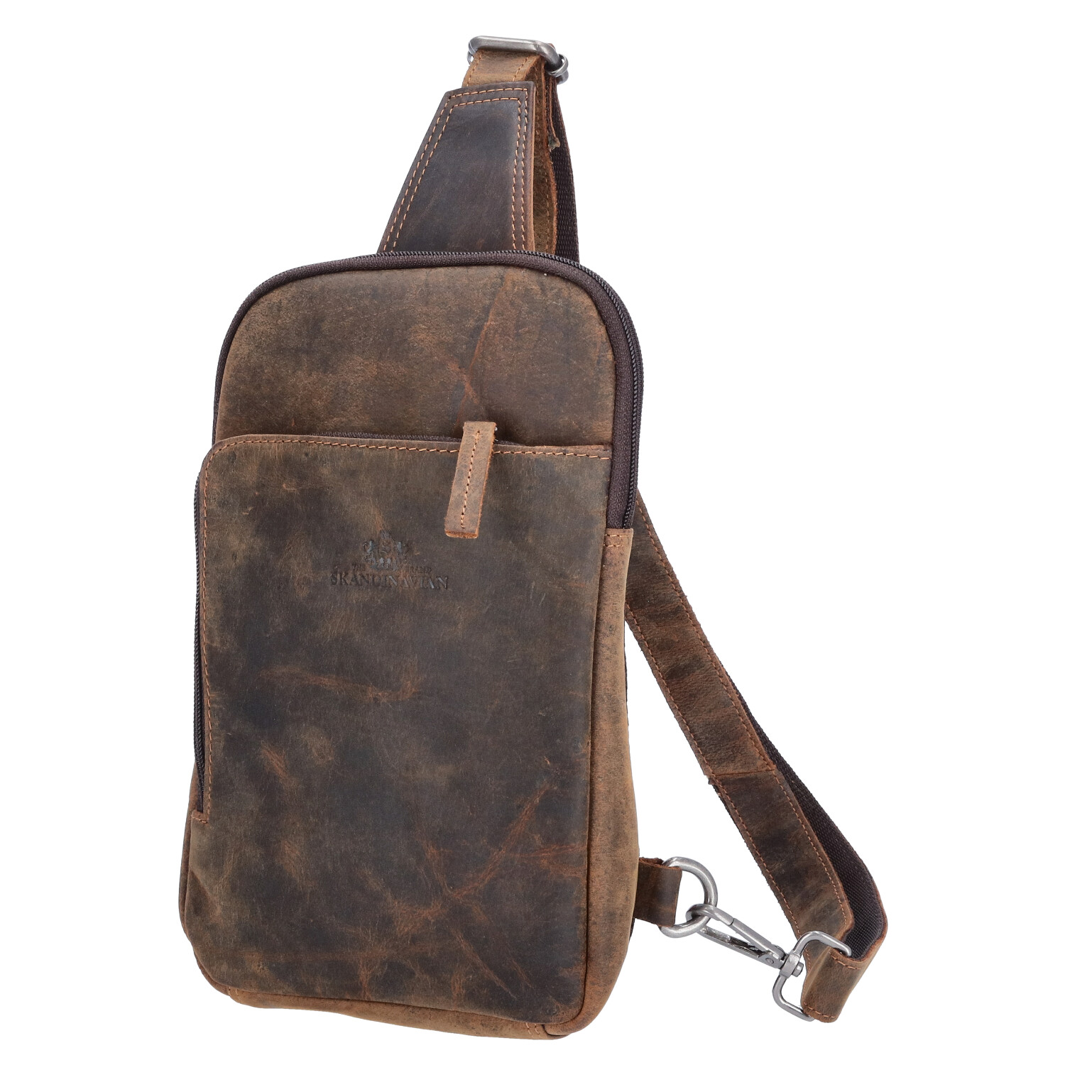 The Skandinavian Brand Leder Cross Bodybag Hunter  tan