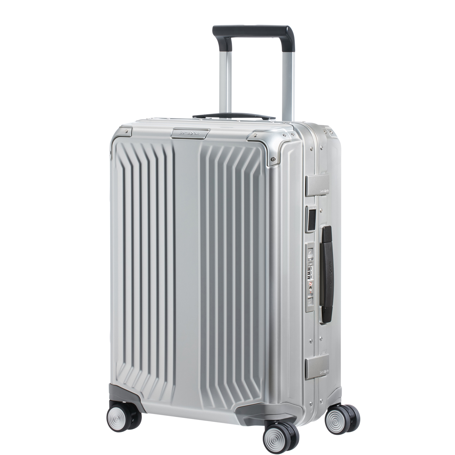 Samsonite Trolley mit 4 Rollen 55cm Lite-Box Aluminium silber Abbildung 1