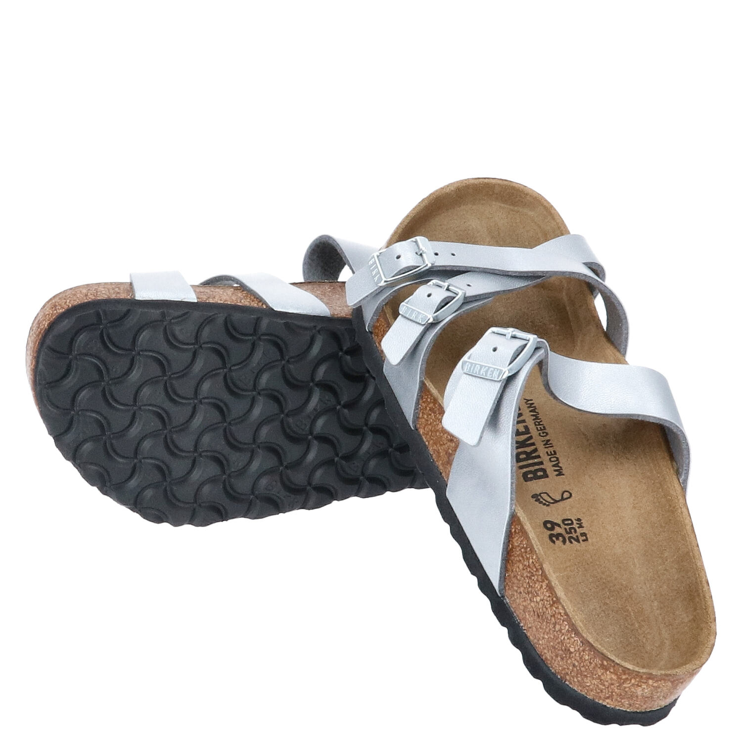 Birkenstock Sandalen Größe 39 Franca Silver   Abbildung 1