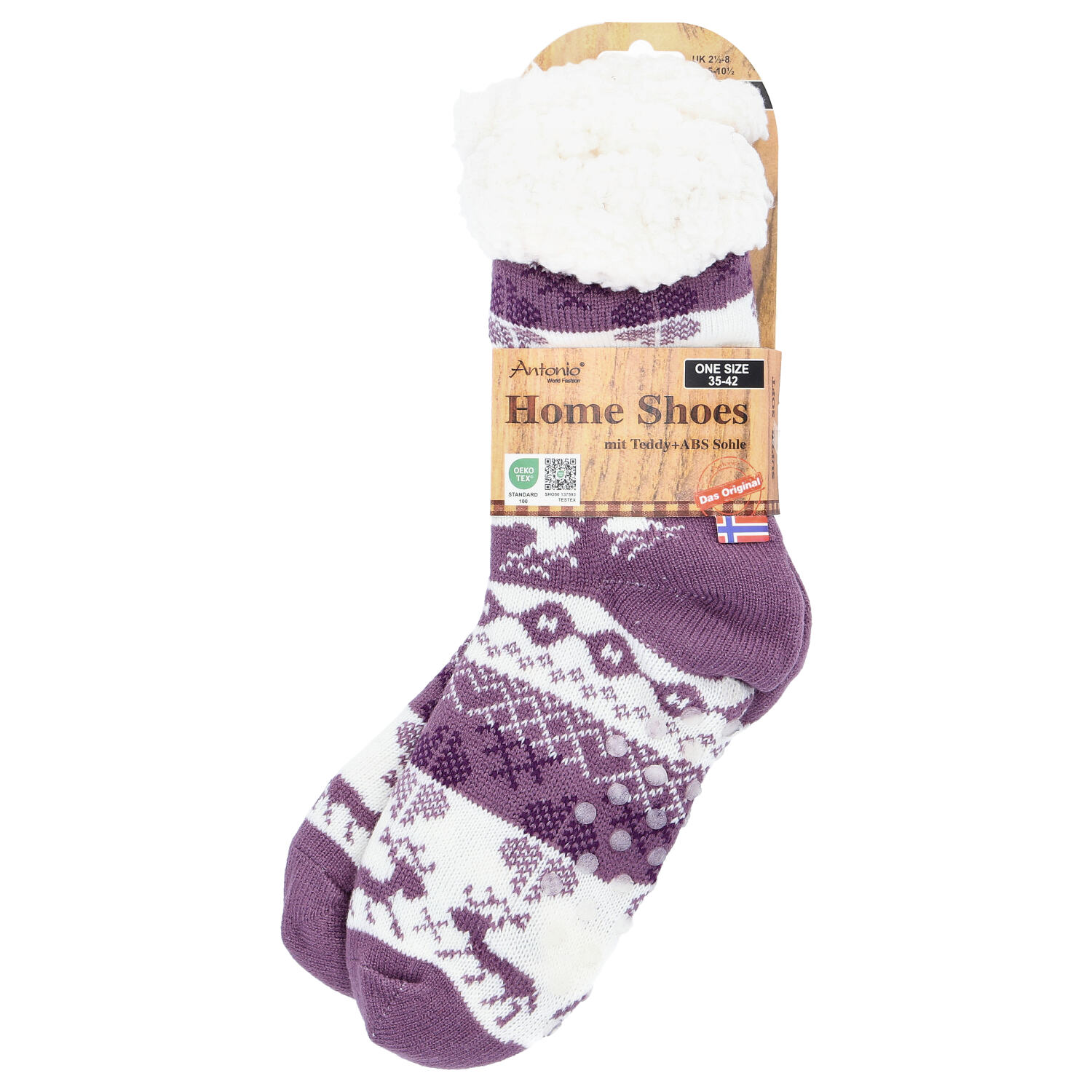 Antonio Hüttensocken mit ABS Sohle Größe 35-42  . Abbildung 1